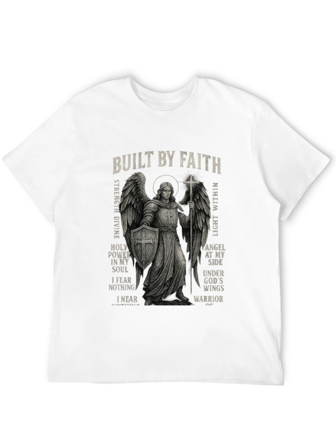 Built By Faith Angel Warrior Graphic T-Shirt