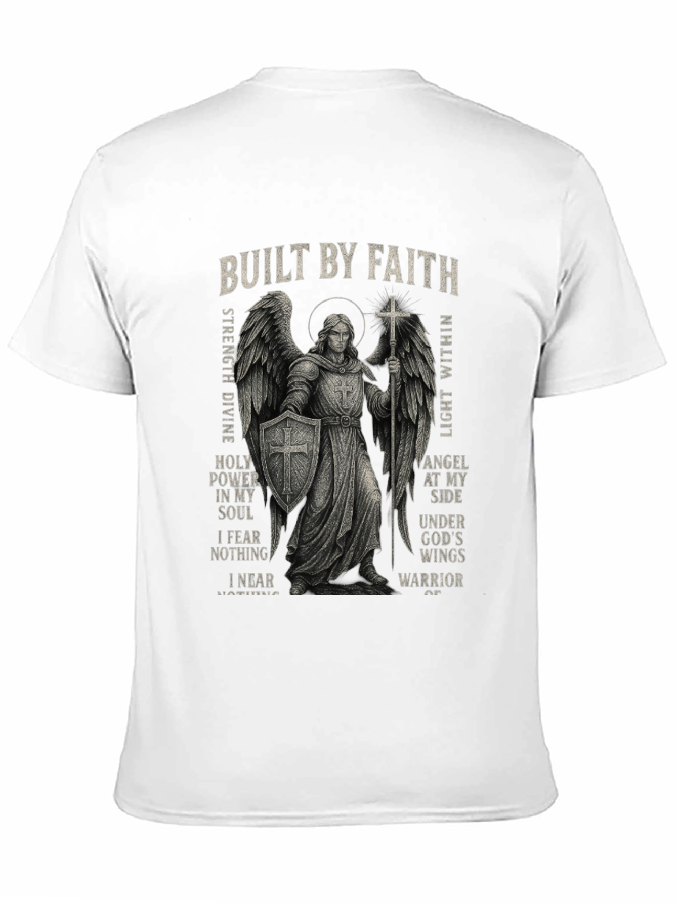 Built By Faith Angel Warrior Graphic T-Shirt