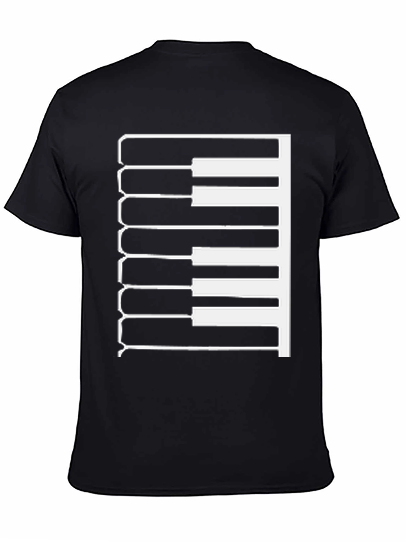 Piano Keys Graphic T-Shirt - Black