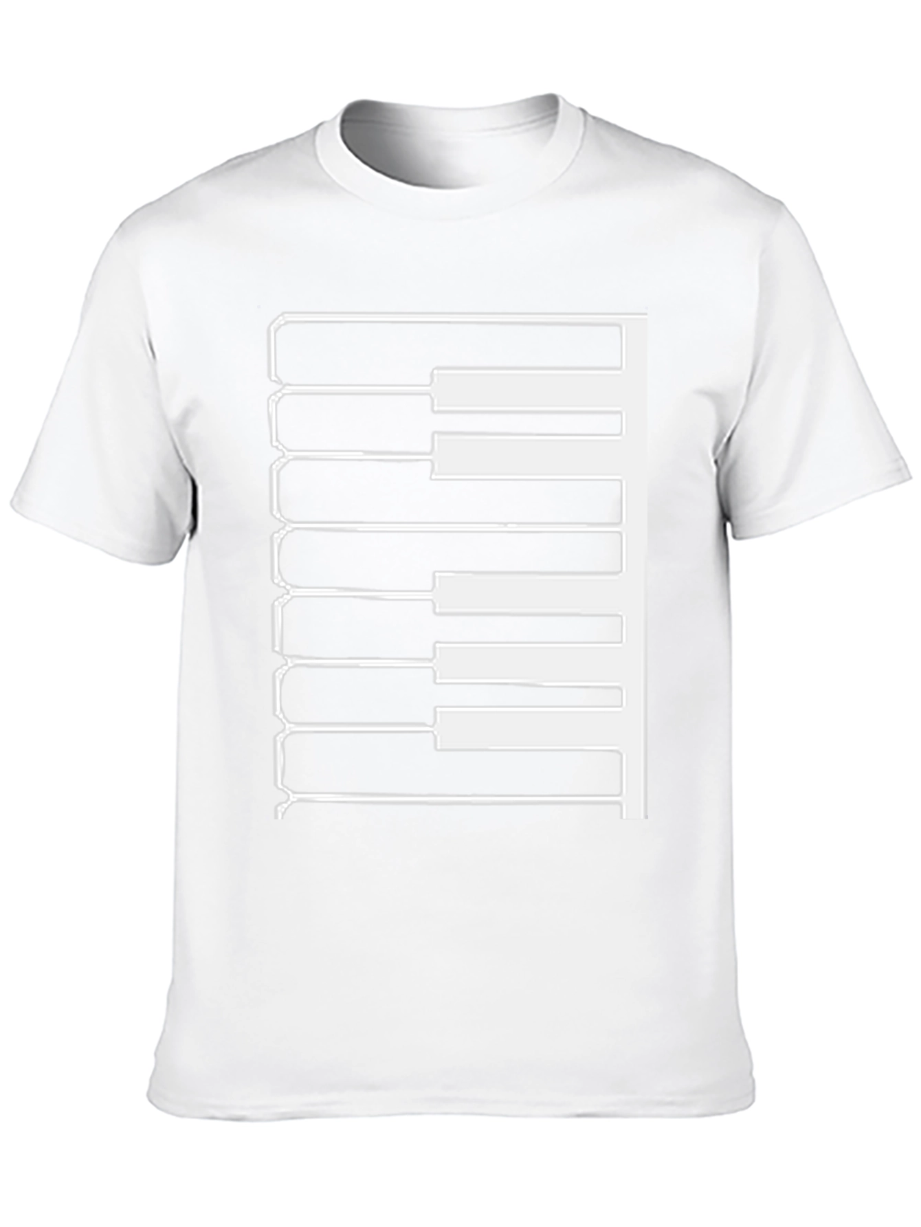 Piano Keys Graphic T-Shirt - Black