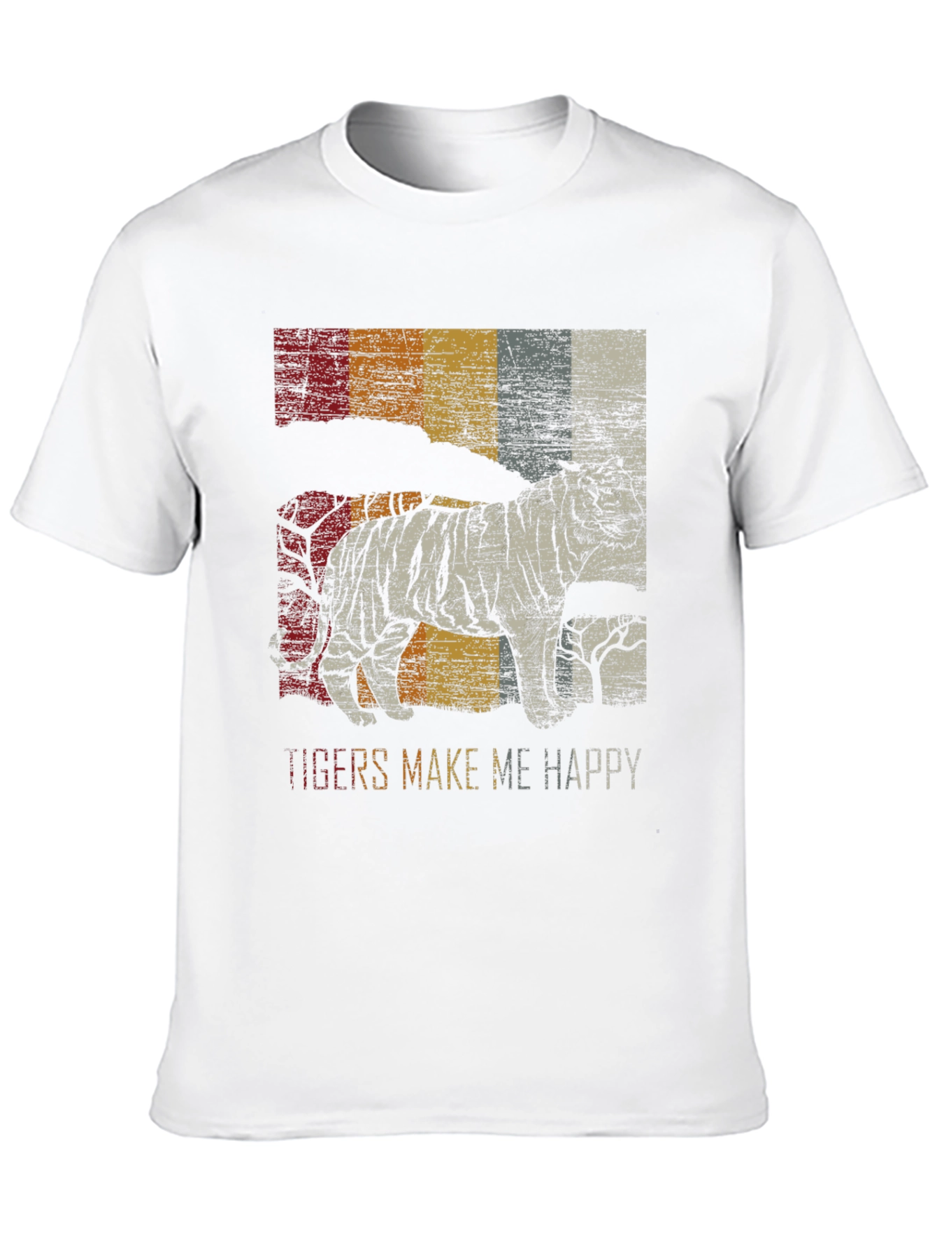 Retro Tiger Graphic T-Shirt - Mens Black Tee