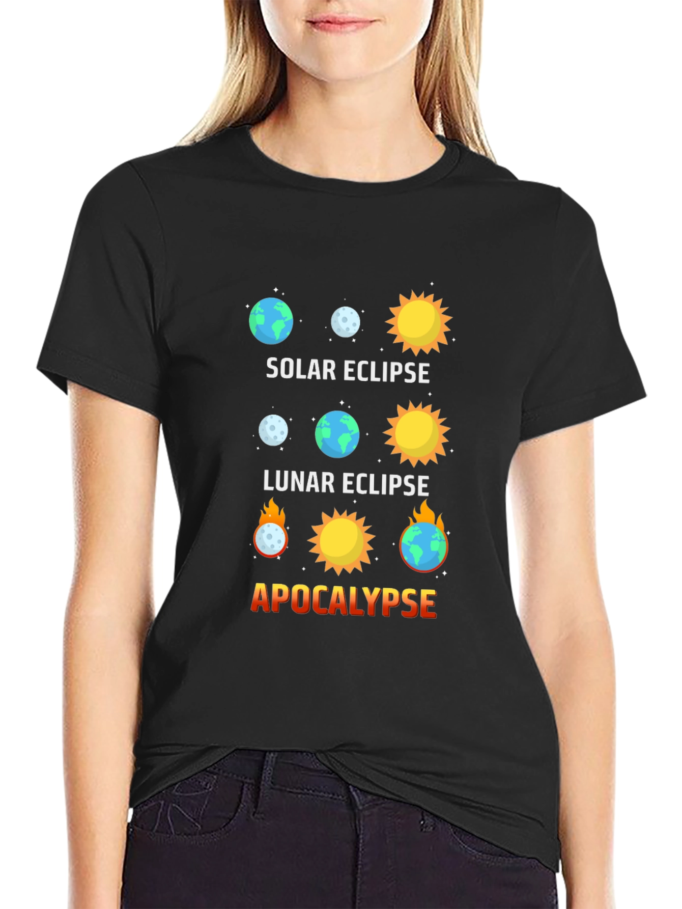 Solar Eclipse Graphic Tee - Apocalypse Humor
