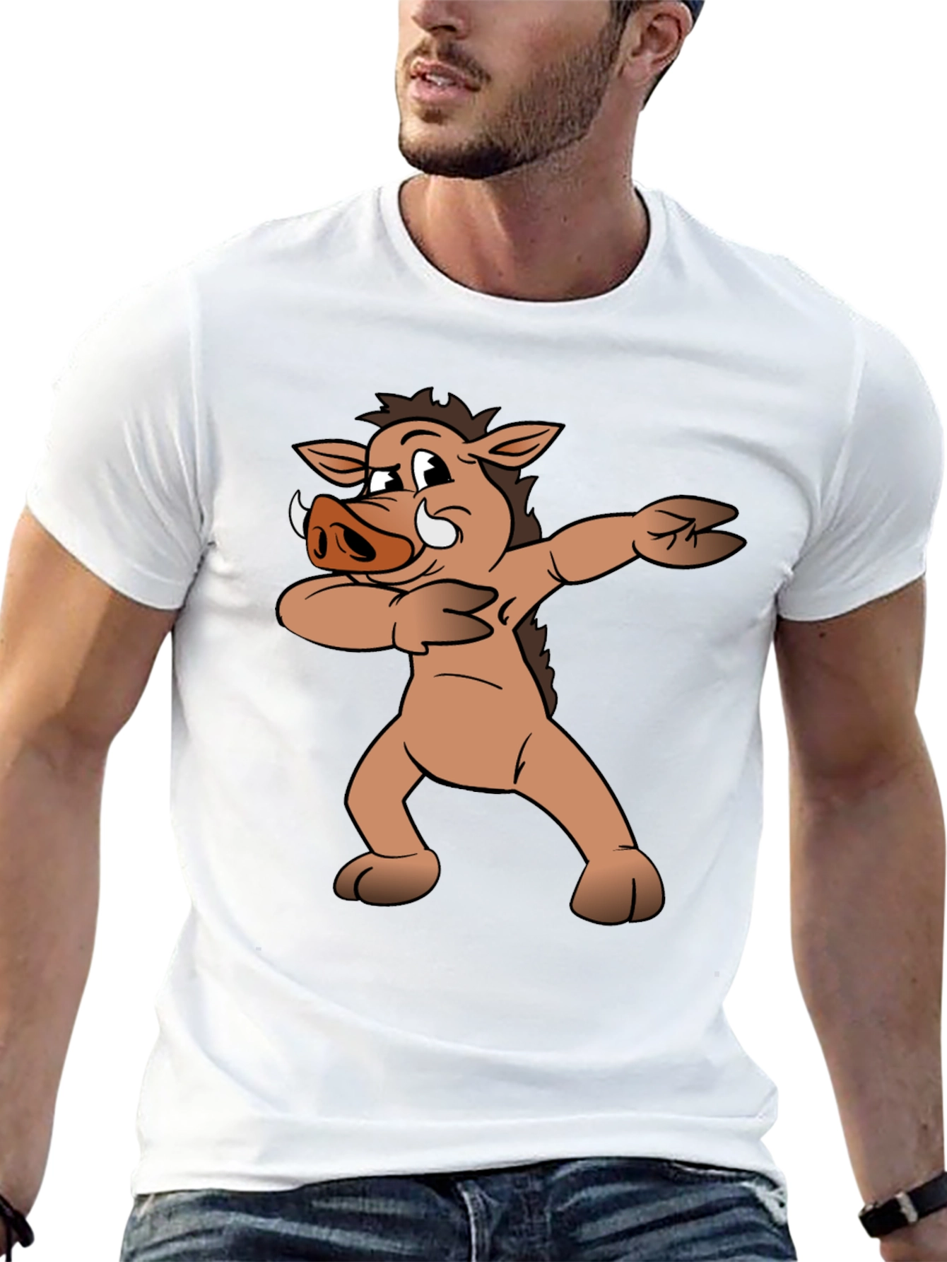 Dabbing Boar Graphic Tee - Black