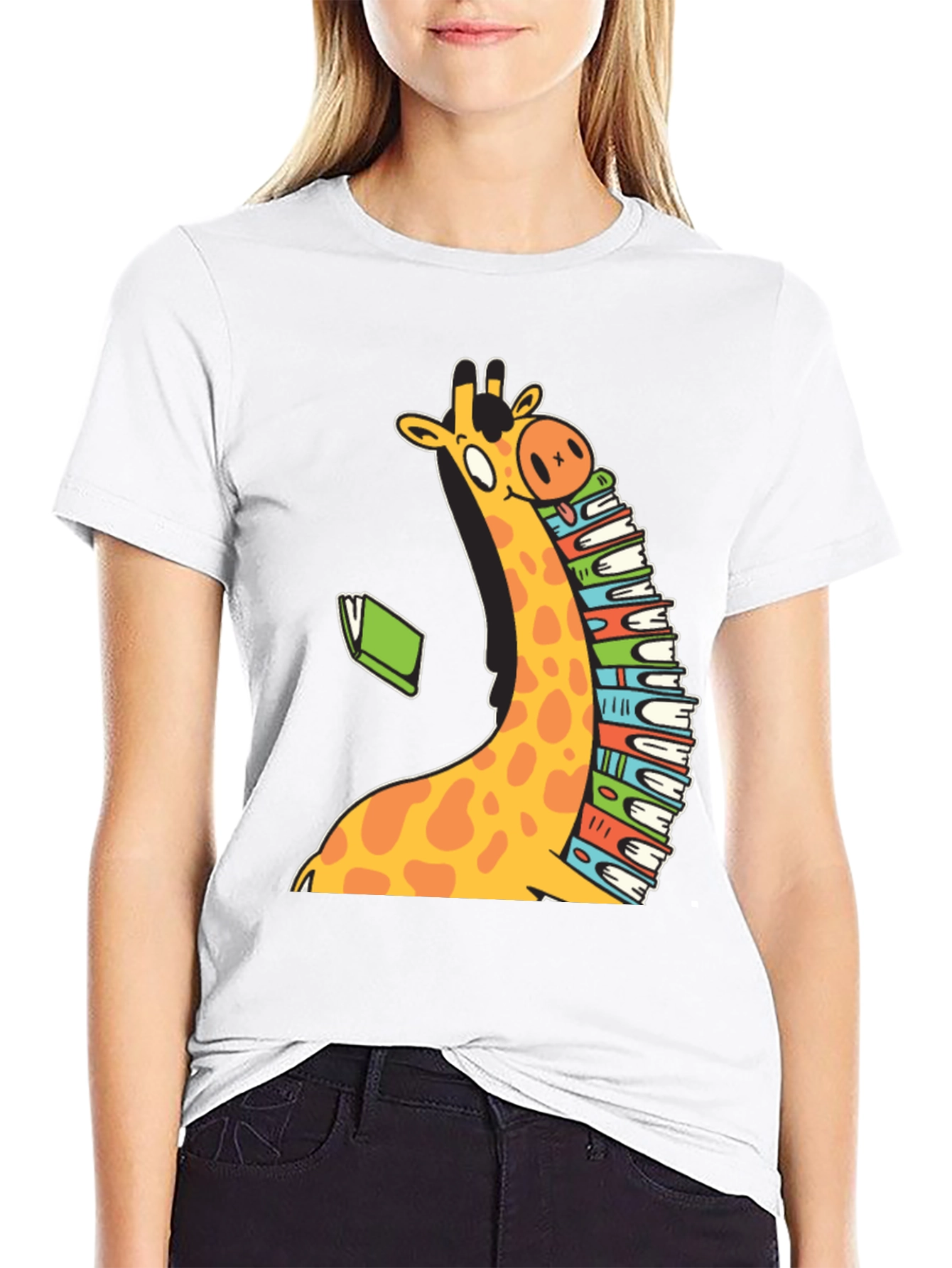 Bookworm Giraffe T-Shirt - Read in Style!