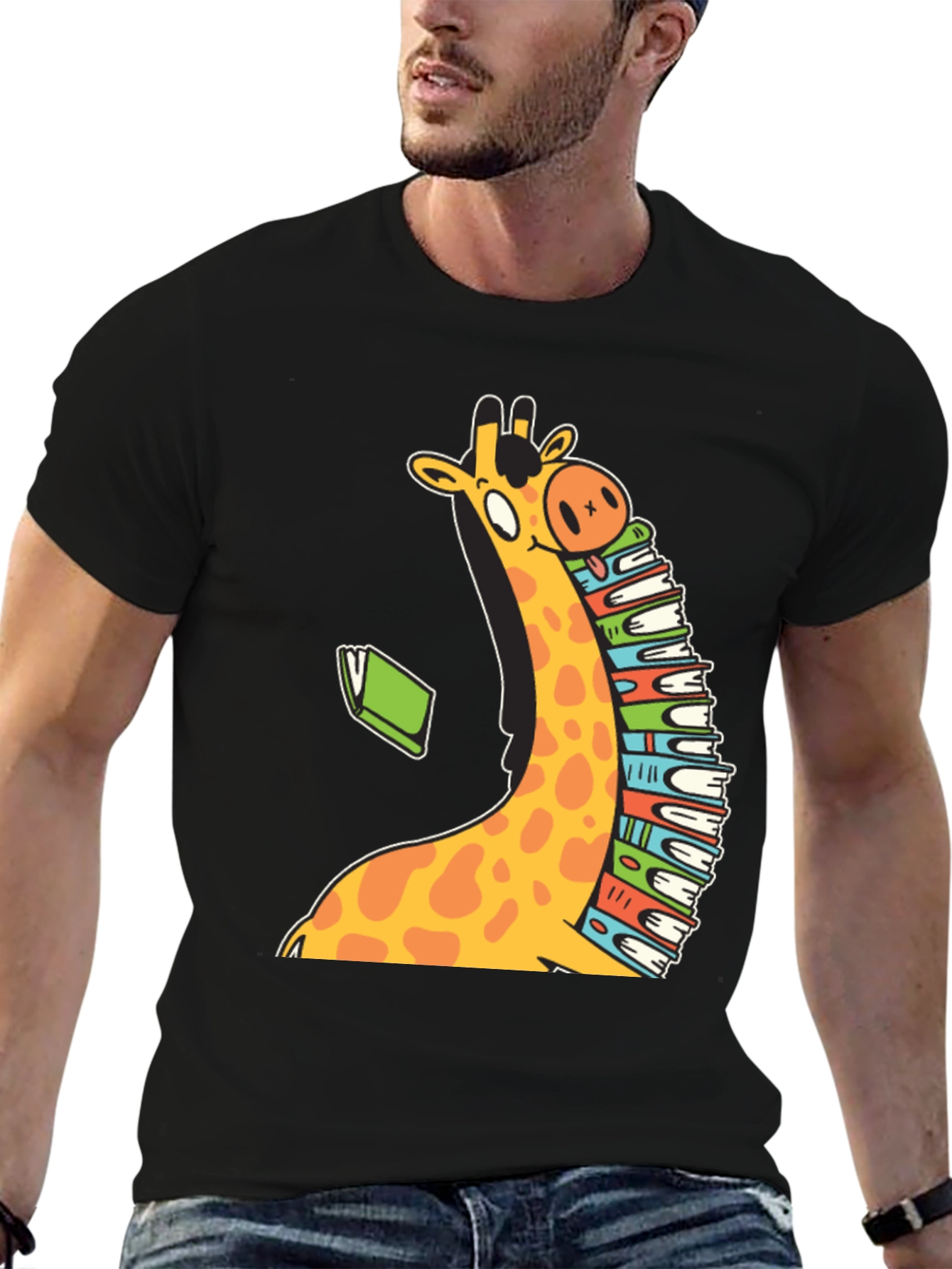Bookworm Giraffe T-Shirt - Read in Style!