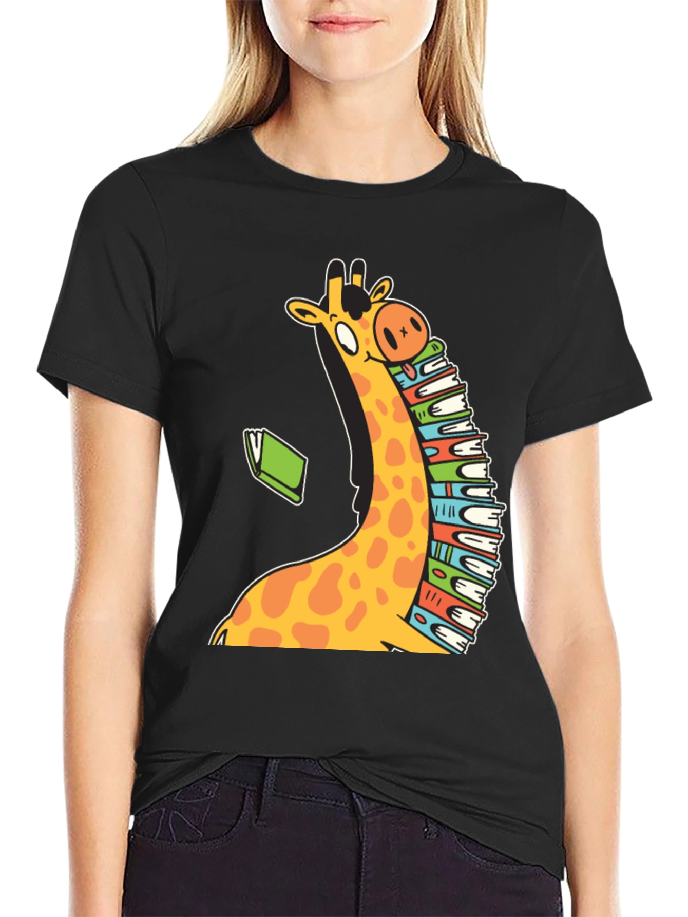 Bookworm Giraffe T-Shirt - Read in Style!