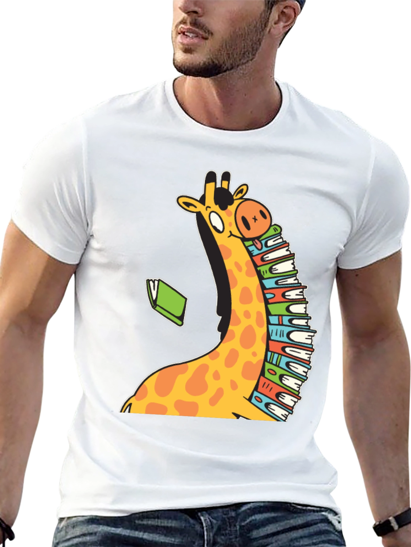 Bookworm Giraffe T-Shirt - Read in Style!