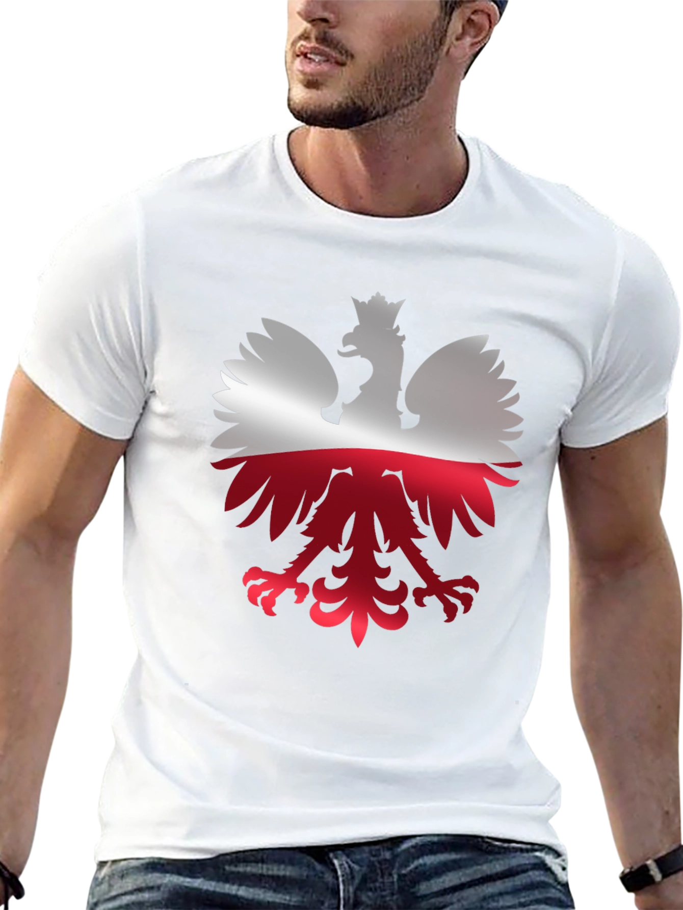 Polish Eagle Flag Graphic T-Shirt - Patriotic Pride