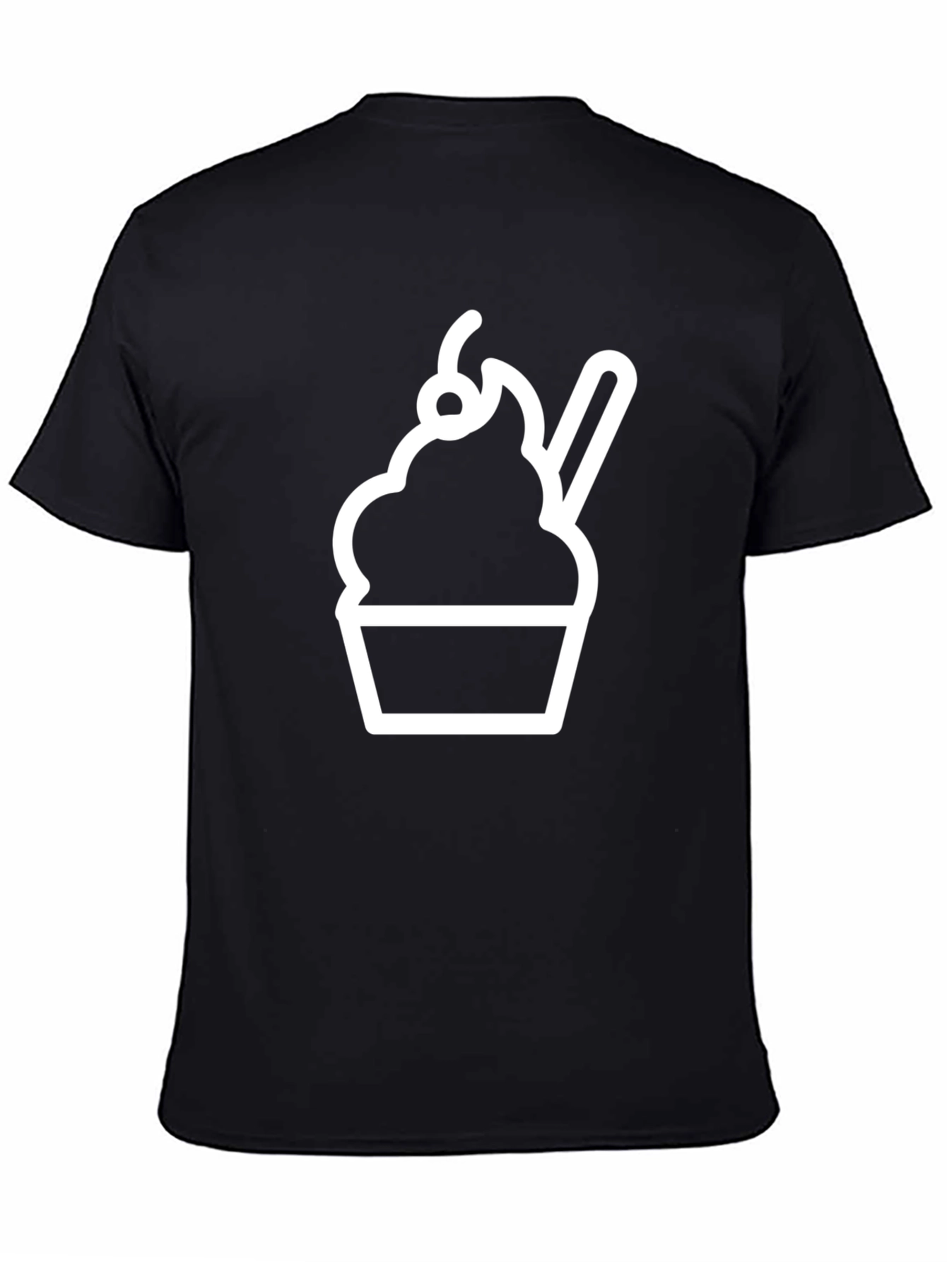 Cupcake Graphic T-Shirt - Casual Black Tee