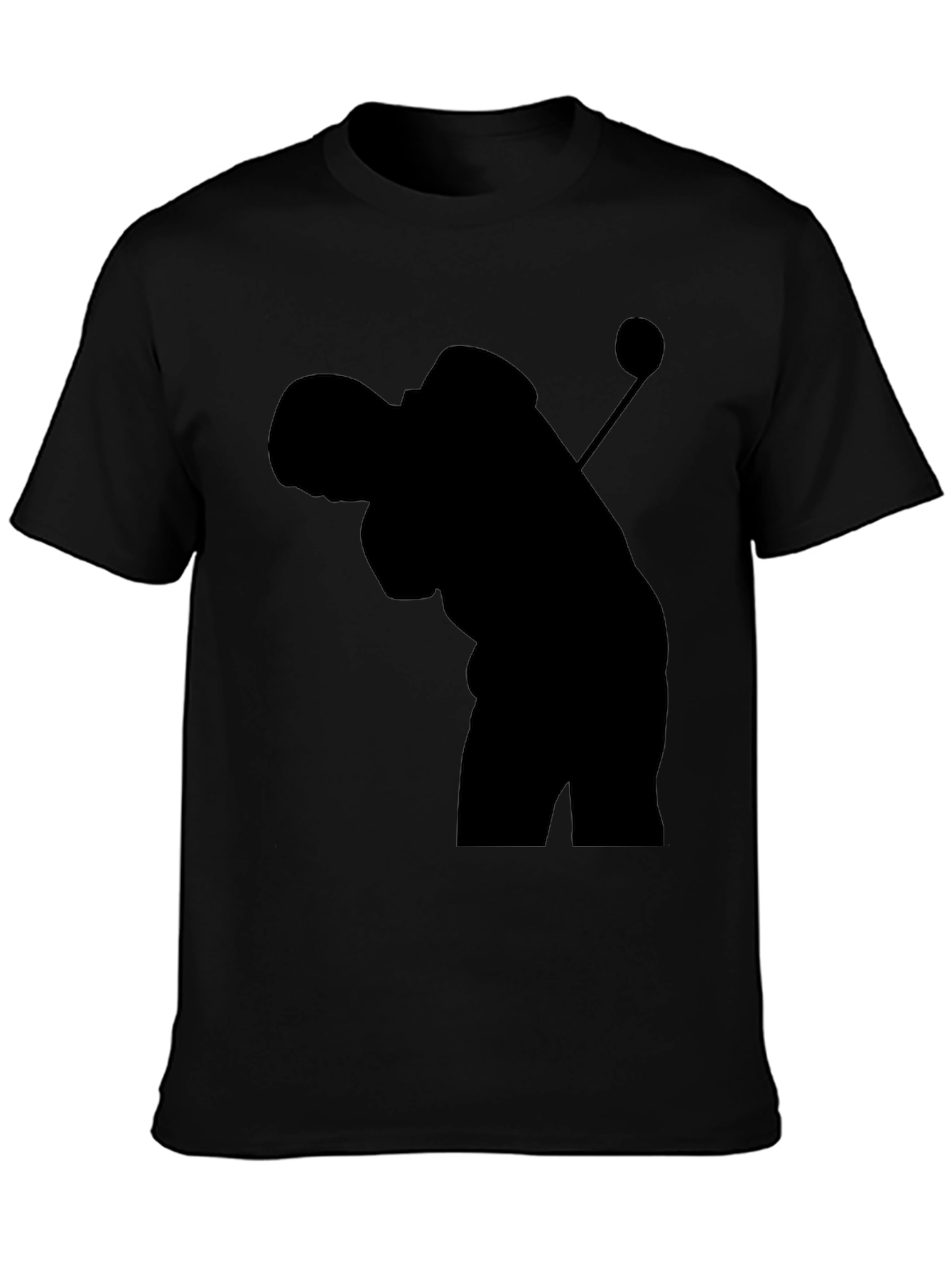 Golfer Silhouette Tee - Black Graphic T-Shirt