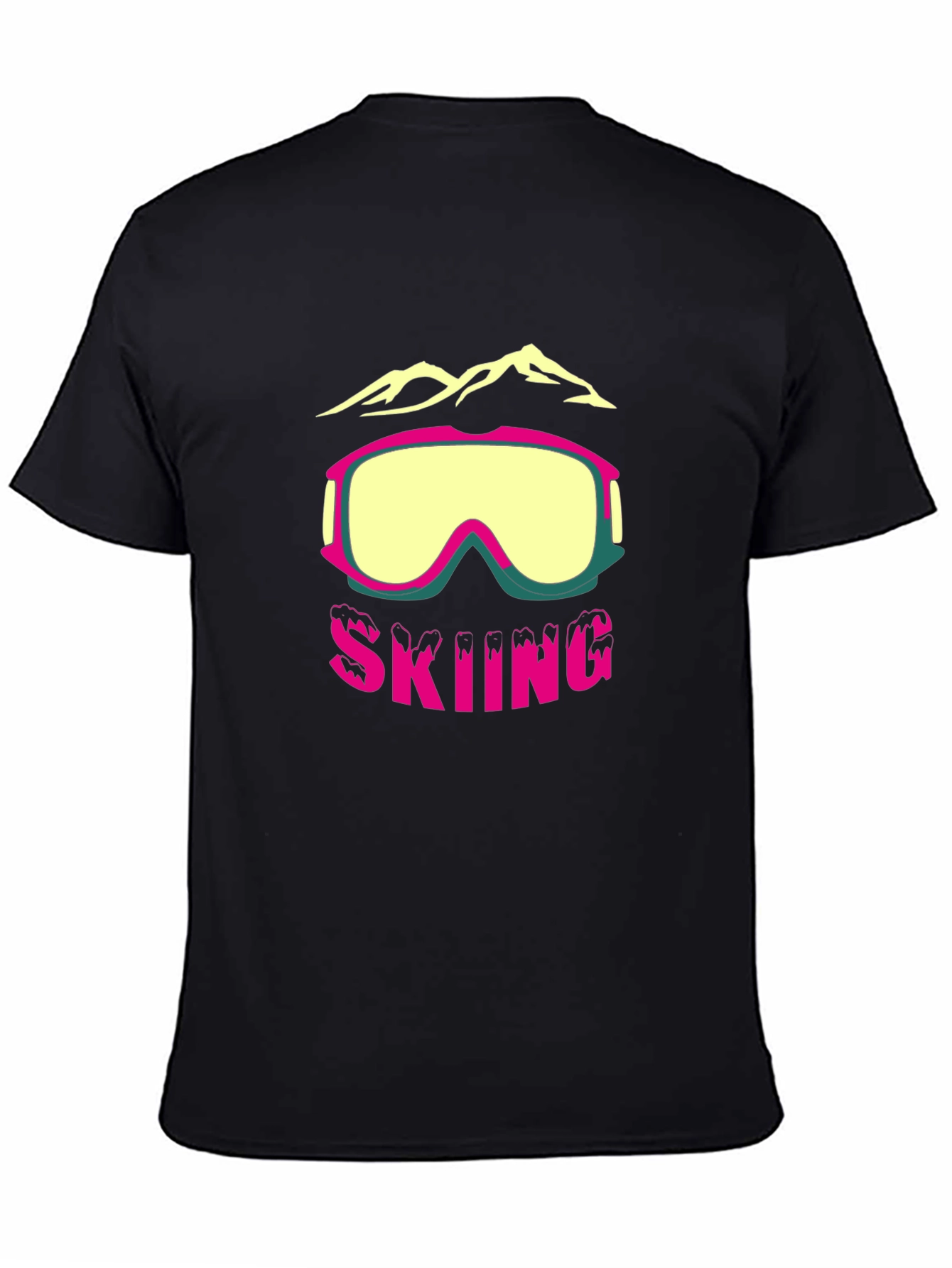 Skiing Graphic Tee - Mountain Goggles Design
