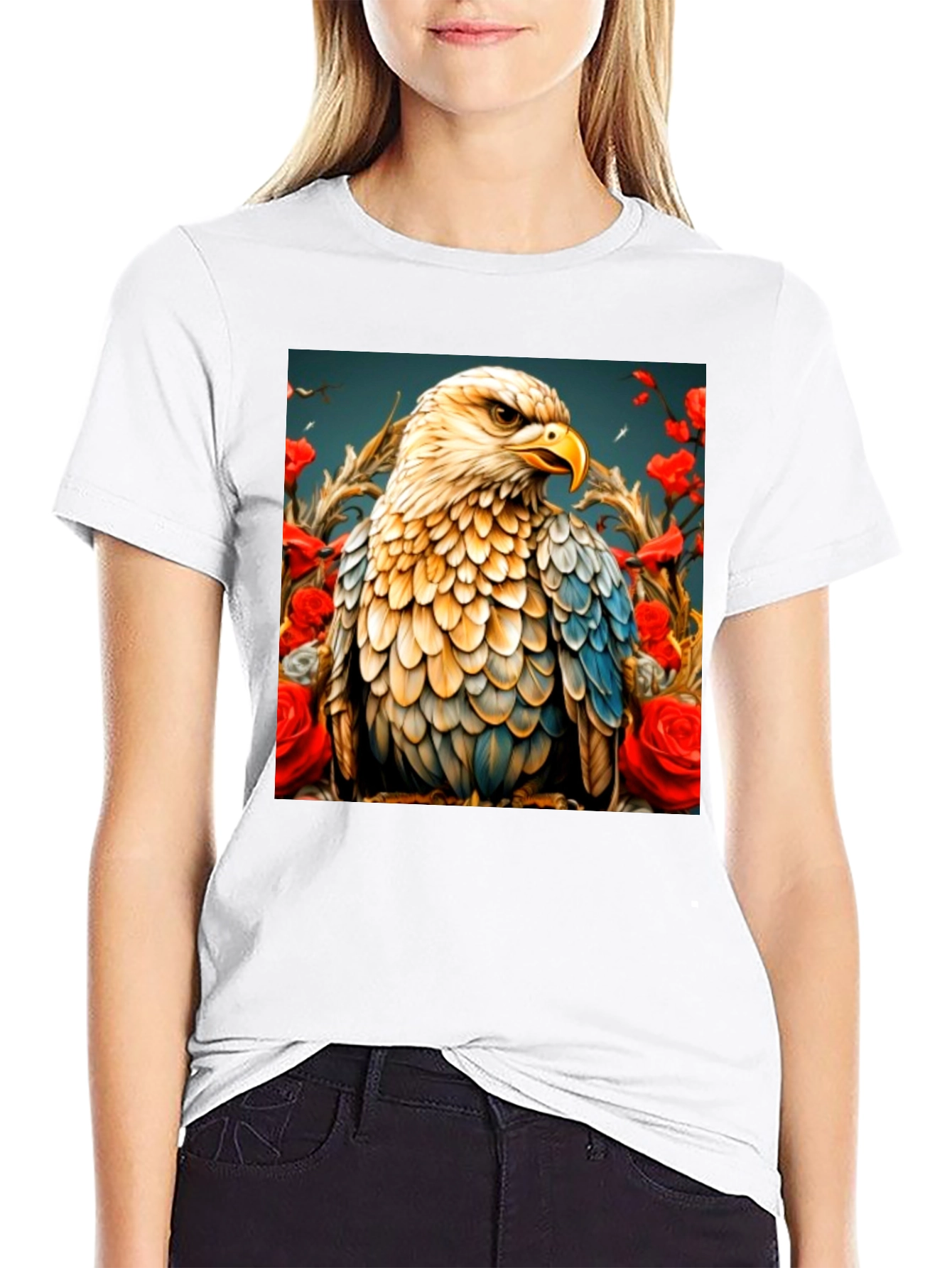 Eagle Art Graphic T-Shirt - Black