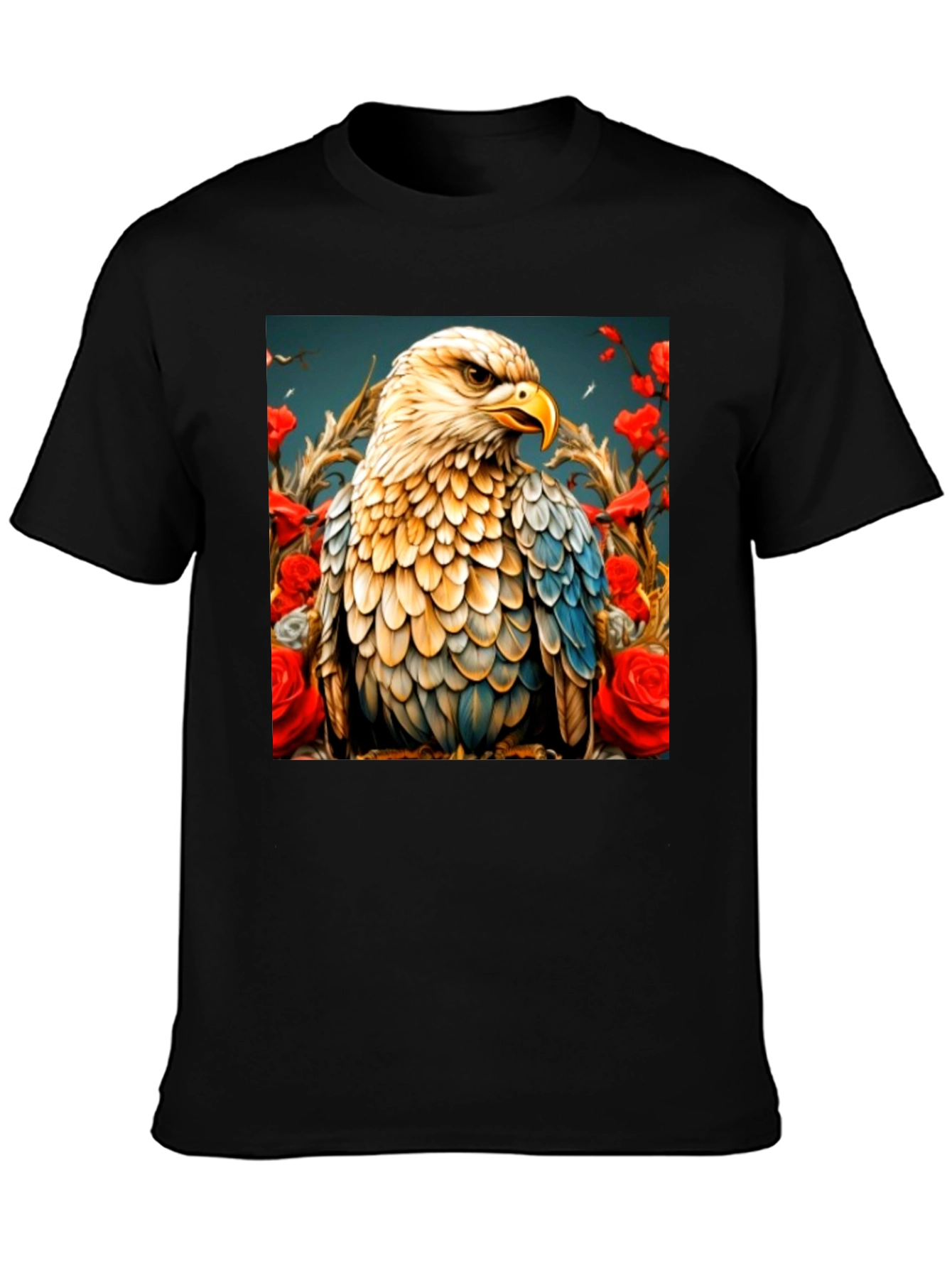 Eagle Art Graphic T-Shirt - Black