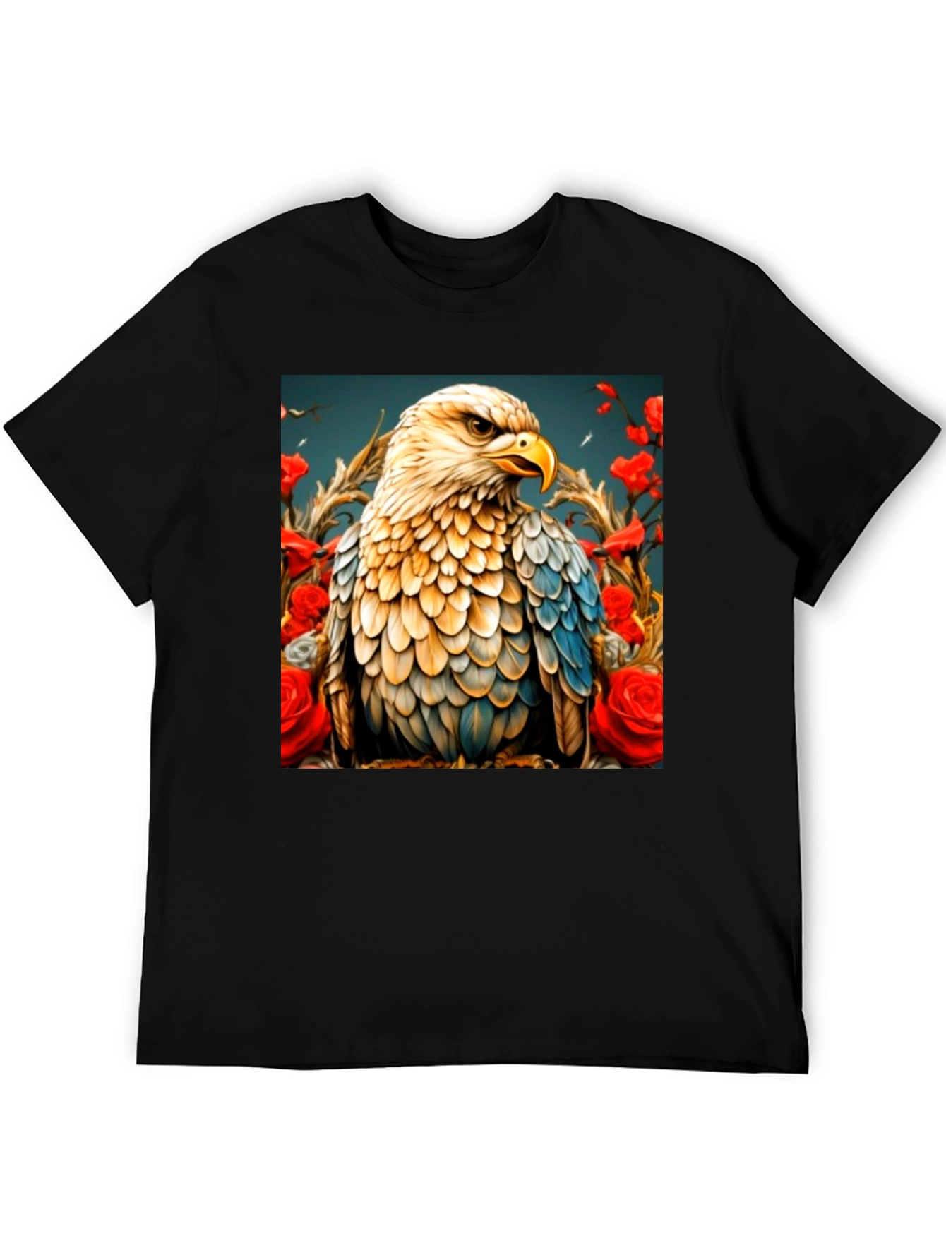 Eagle Art Graphic T-Shirt - Black