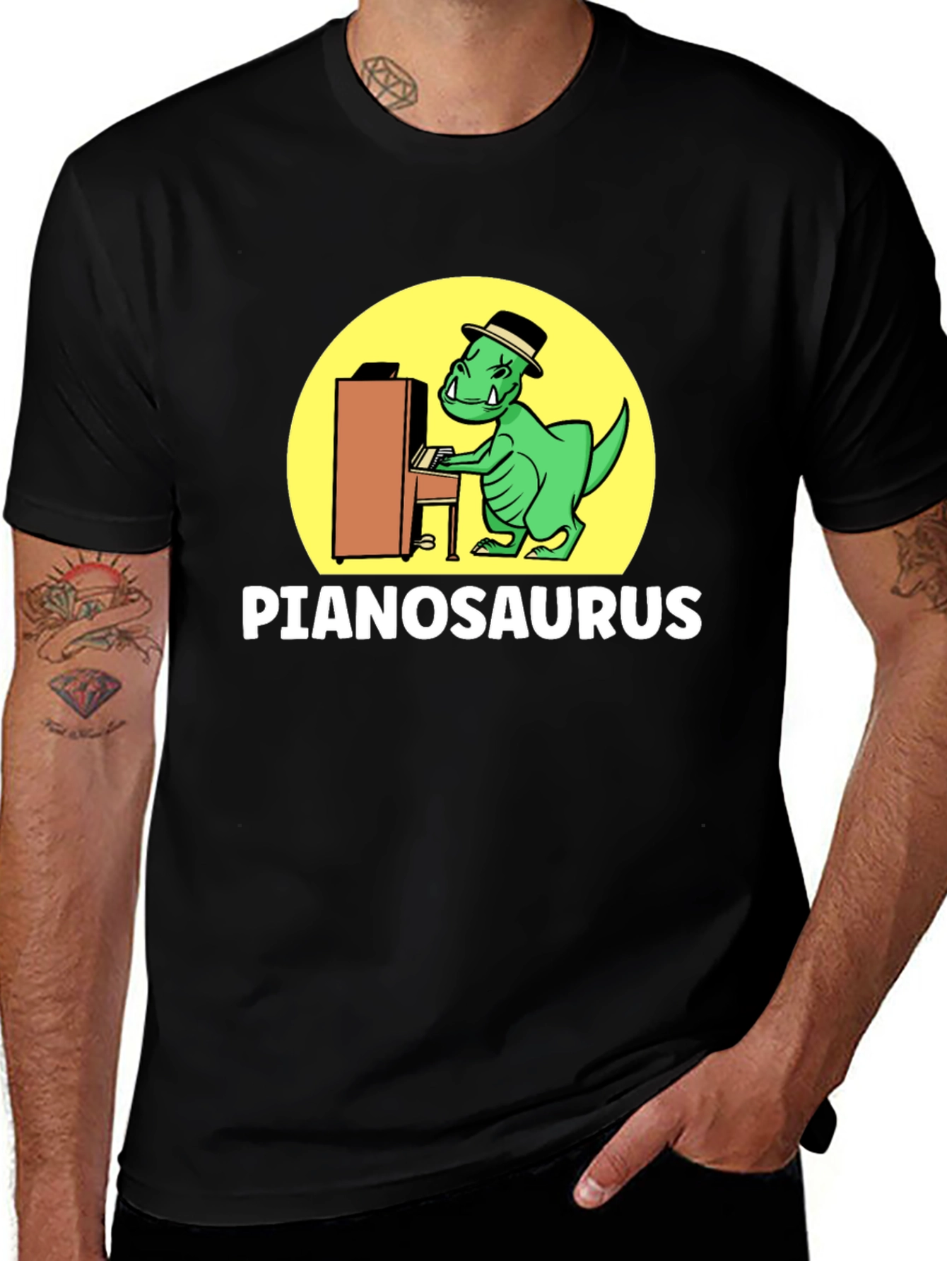 Pianosaurus T-Shirt - Cool Dino Musician
