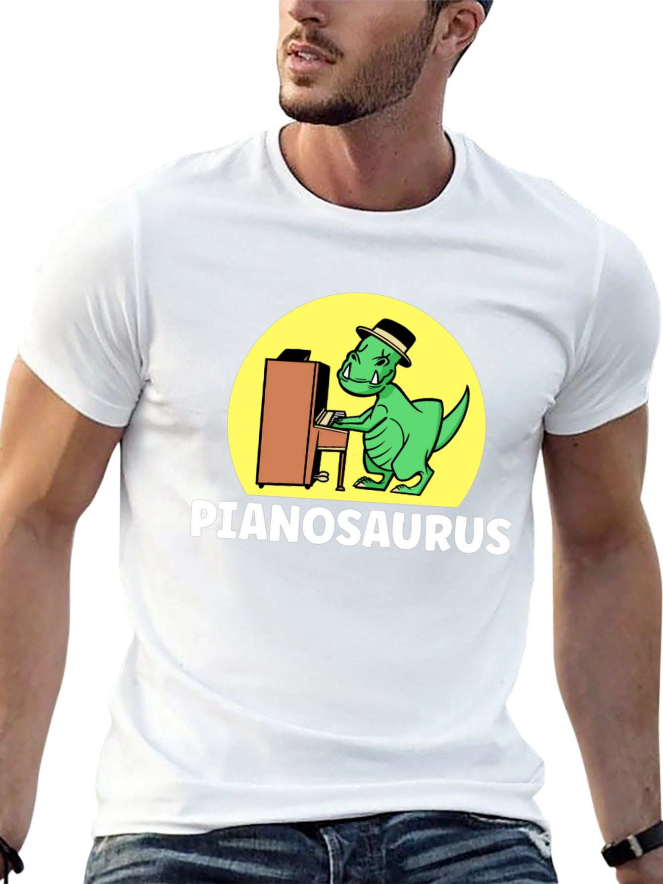 Pianosaurus T-Shirt - Cool Dino Musician
