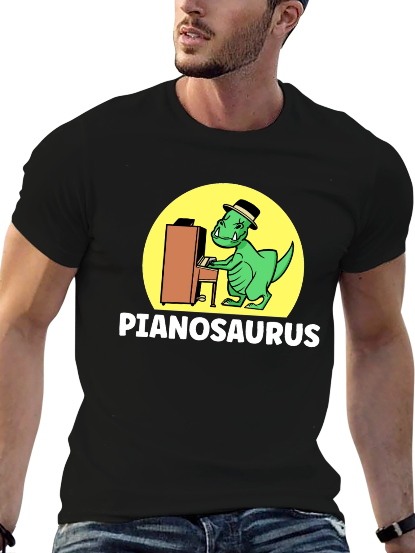 Pianosaurus T-Shirt - Cool Dino Musician