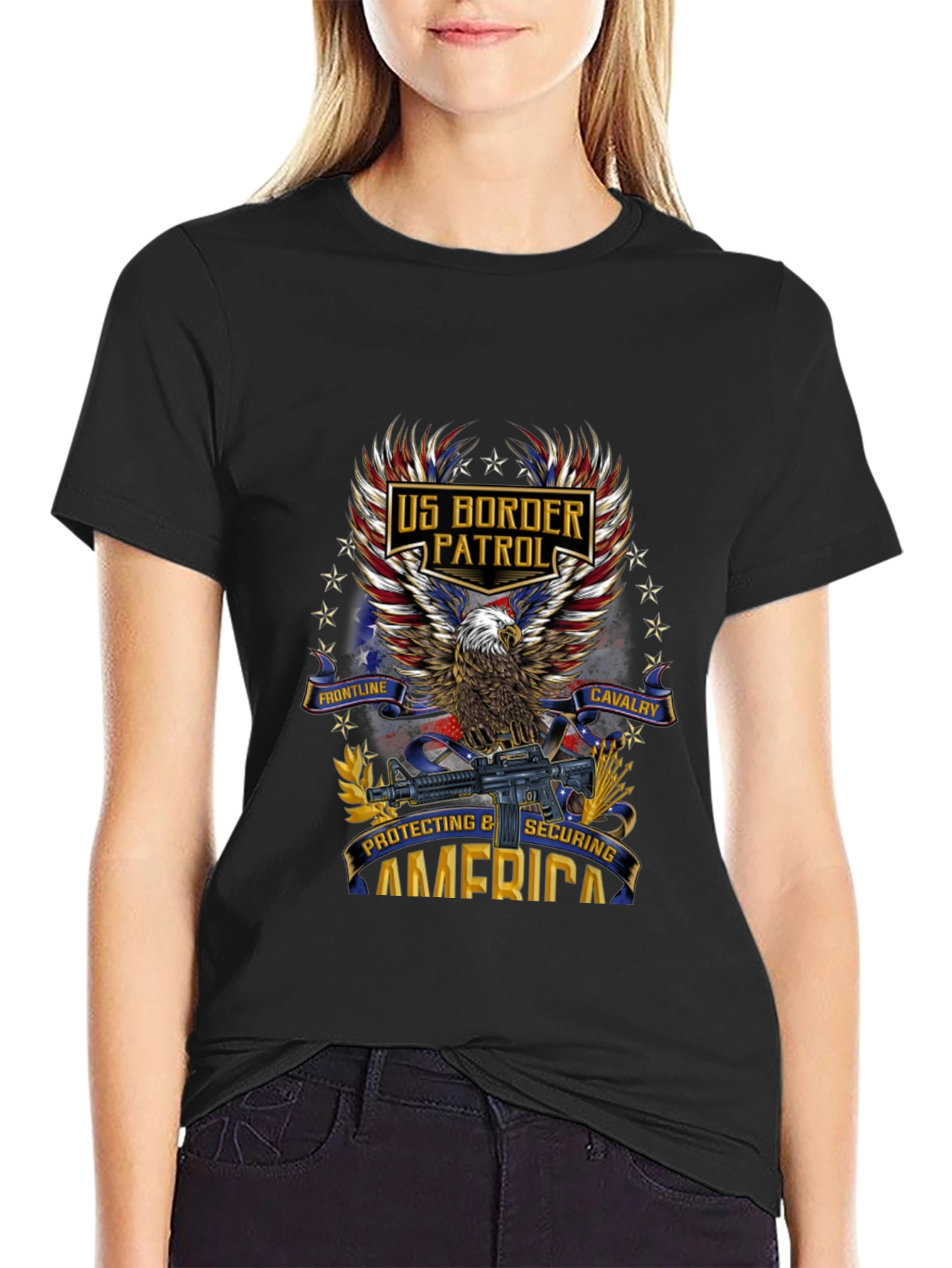 US Border Patrol Patriotic Eagle T-Shirt