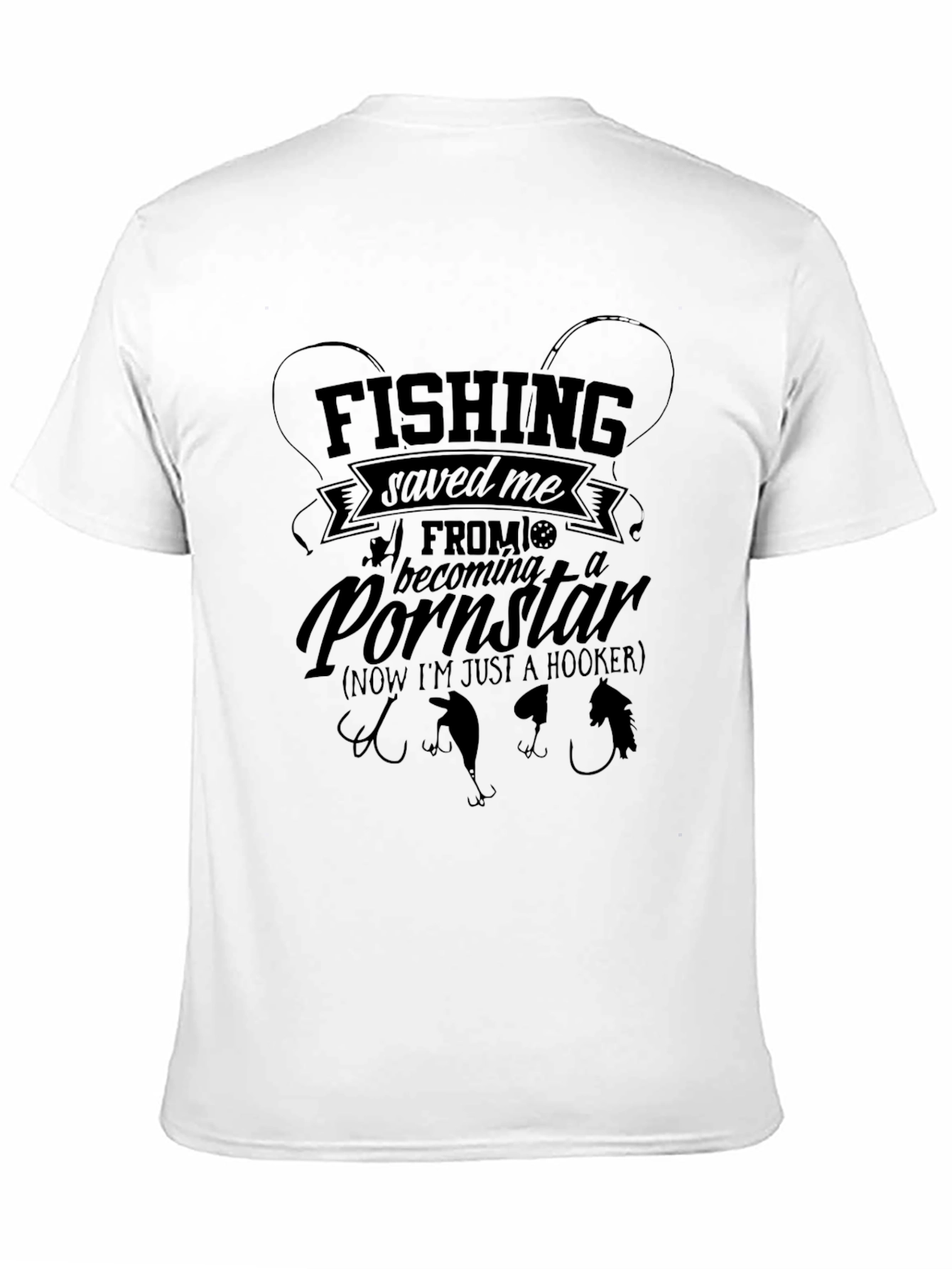 Fishing Saved Me Funny Graphic T-Shirt