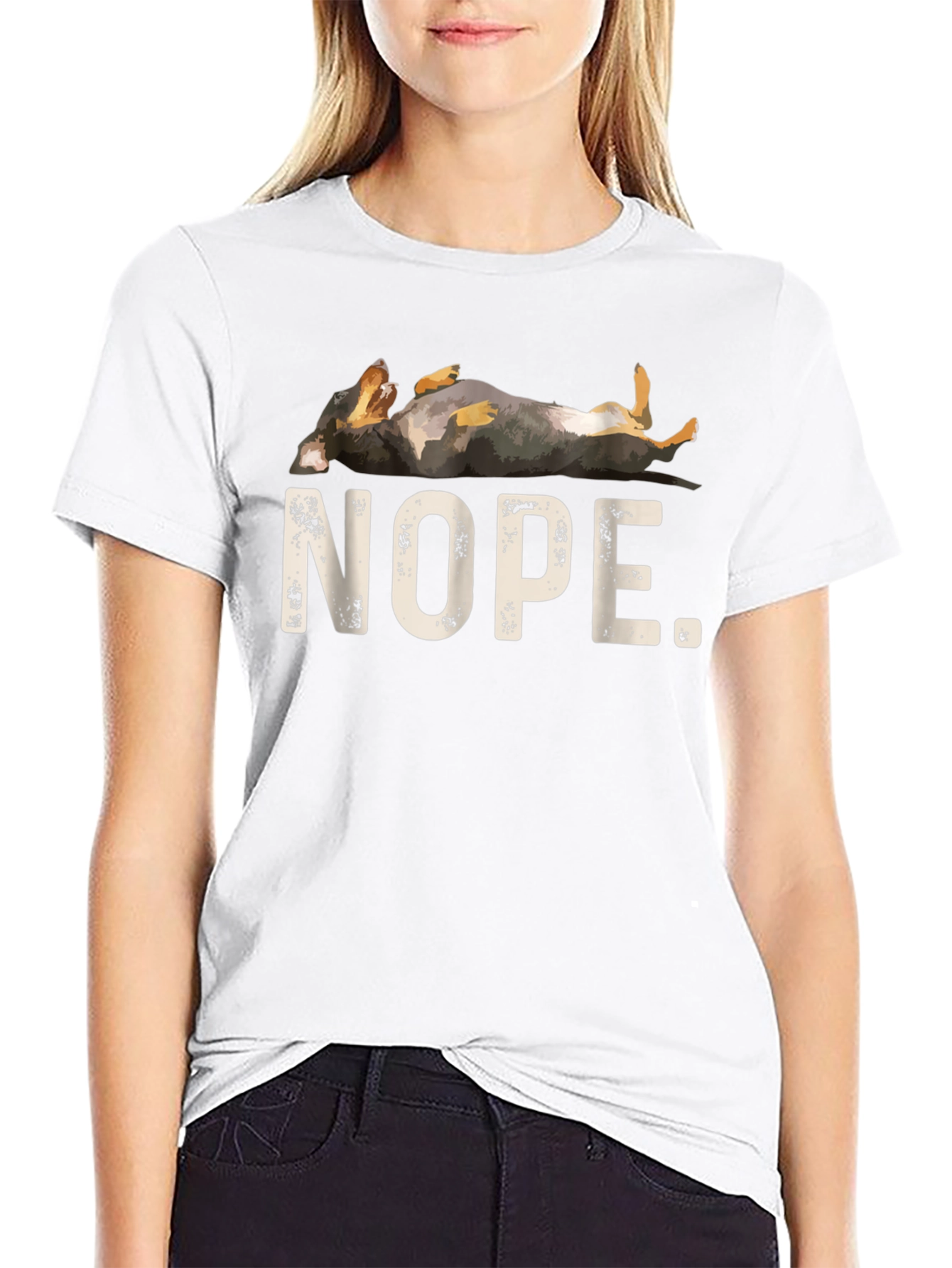 Nope Dog T-Shirt - Funny Dachshund Tee
