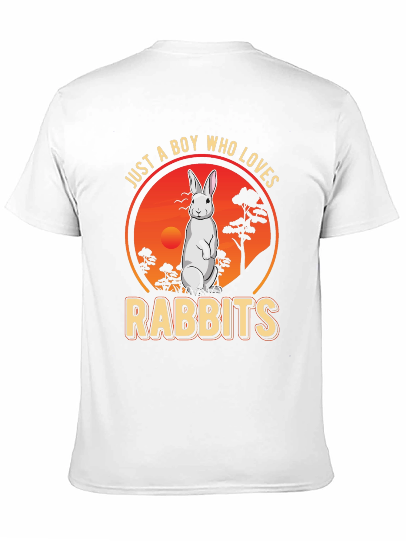 Boy Who Loves Rabbits Graphic T-Shirt