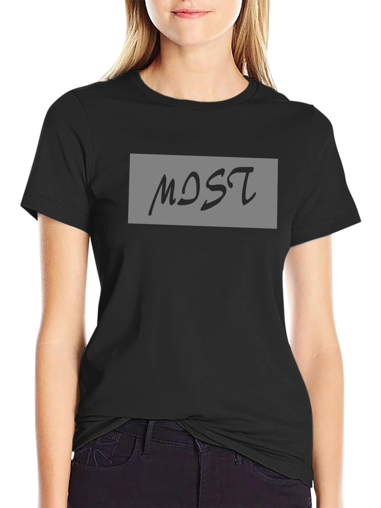 MOST Graphic Print Crew Neck T-Shirt