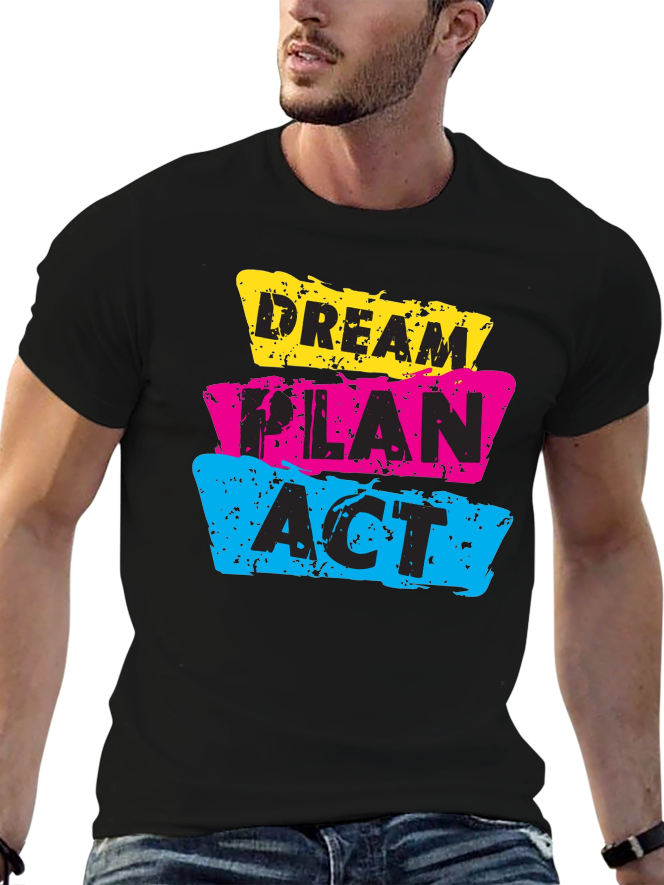 Dream Plan Act Graphic T-Shirt - Black