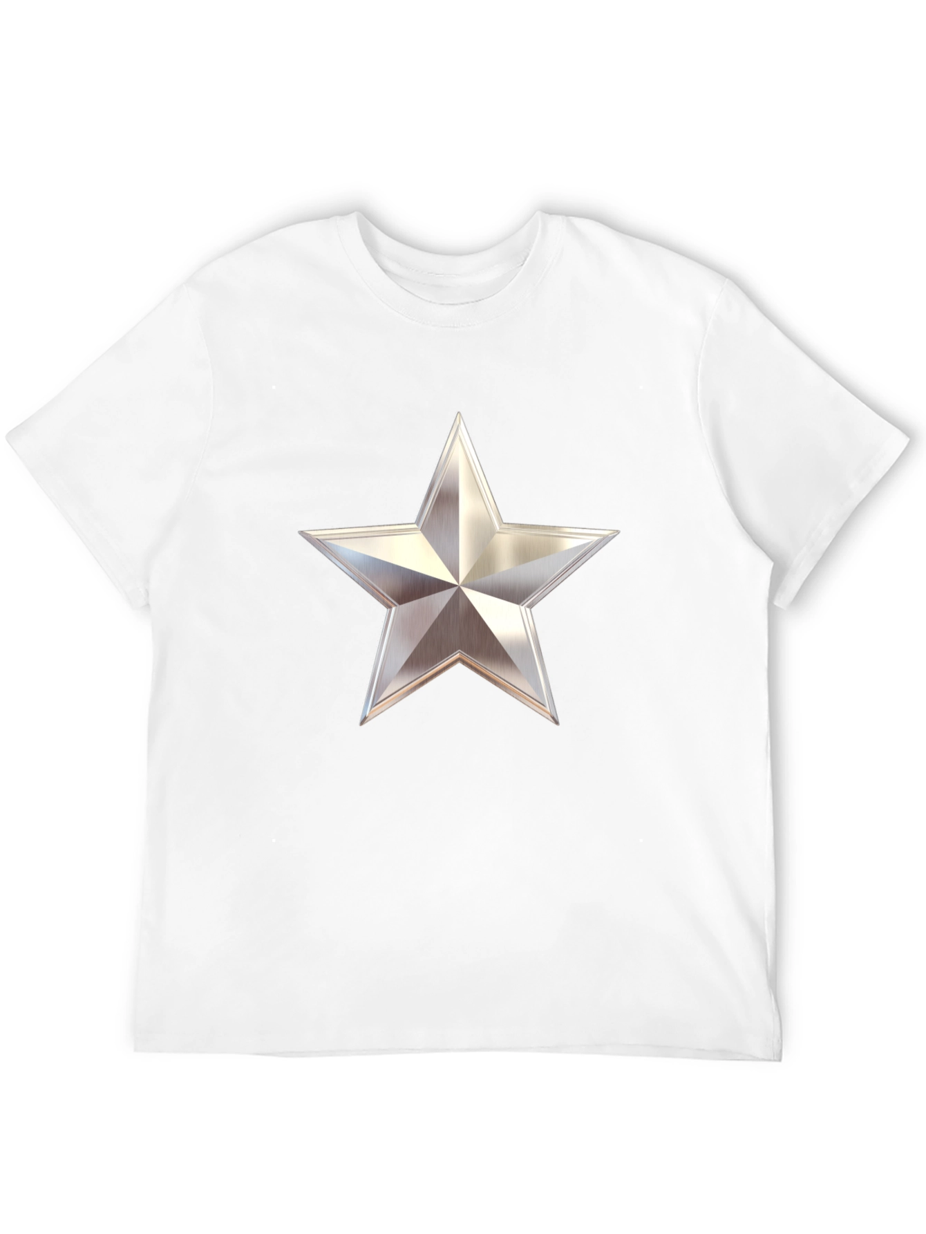 Bold Star Graphic Tee - Mens Black Cotton T-Shirt