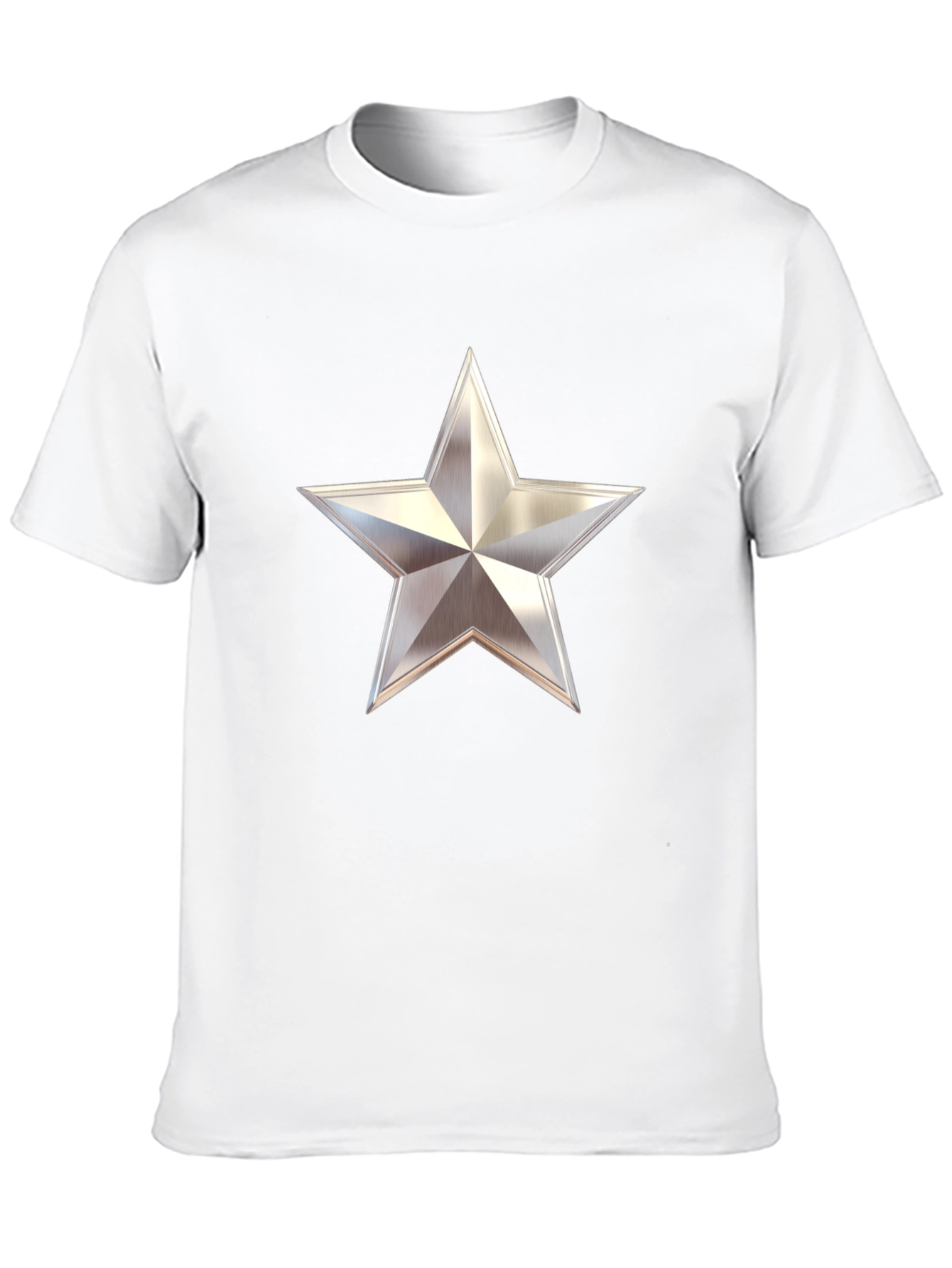 Bold Star Graphic Tee - Mens Black Cotton T-Shirt