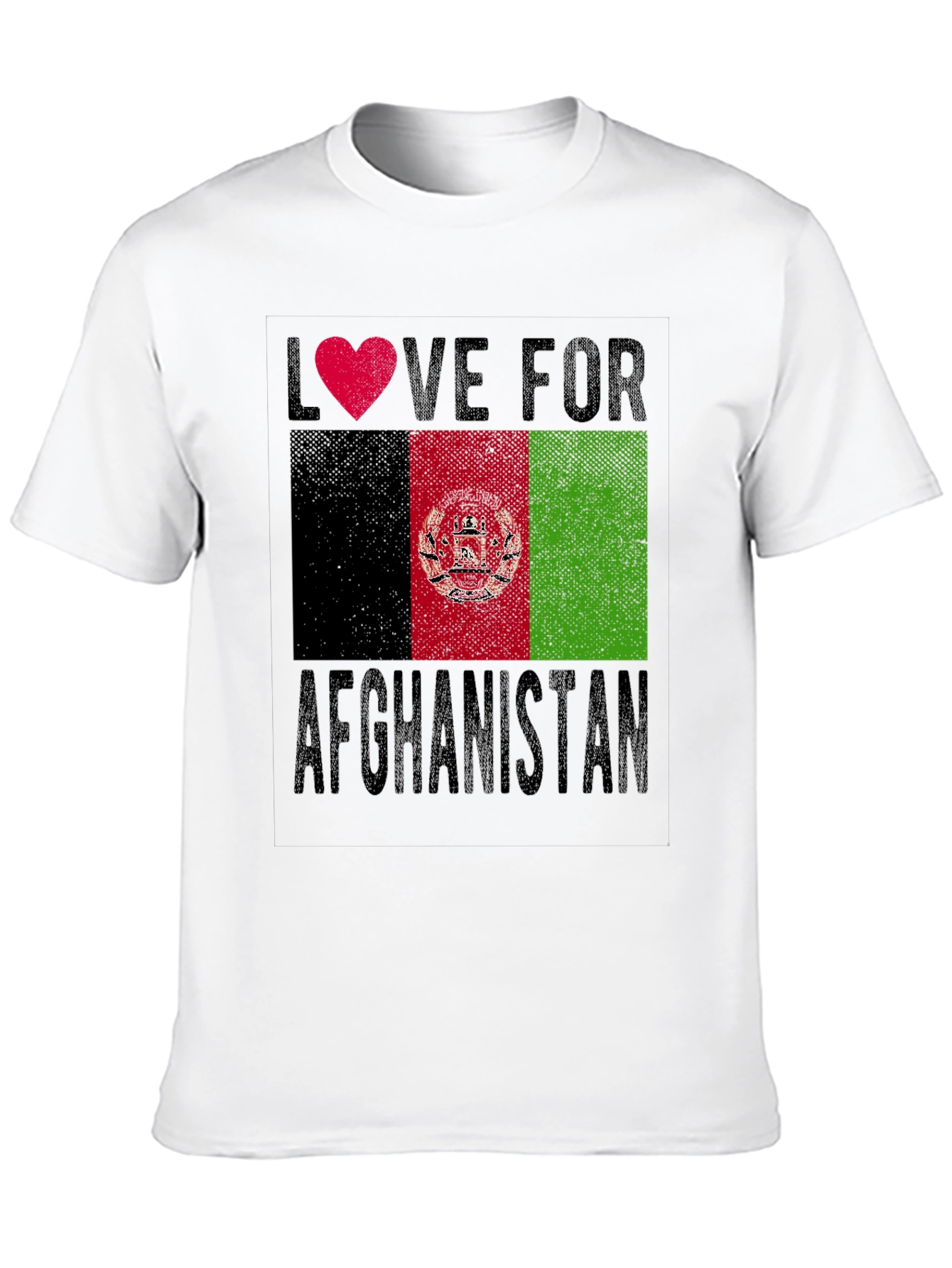 Love Afghanistan T-Shirt - Flag Graphic Tee
