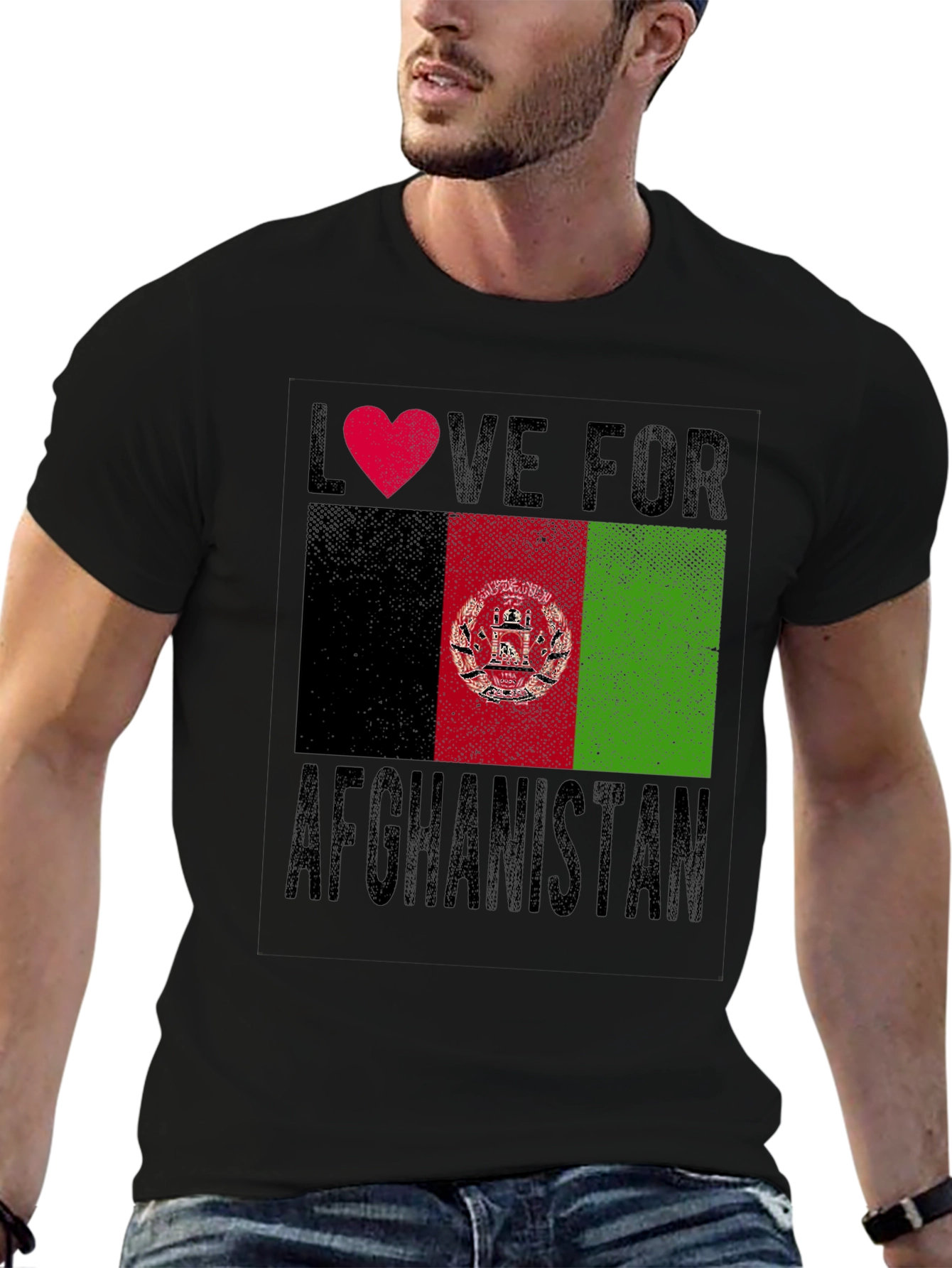 Love Afghanistan T-Shirt - Flag Graphic Tee