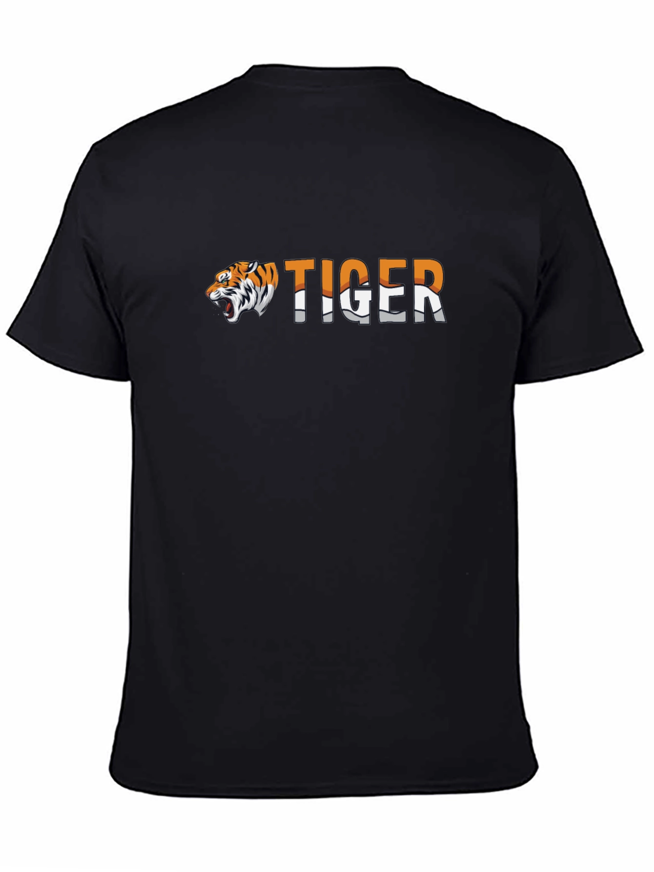 Tiger Graphic T-Shirt - Black Crew Neck