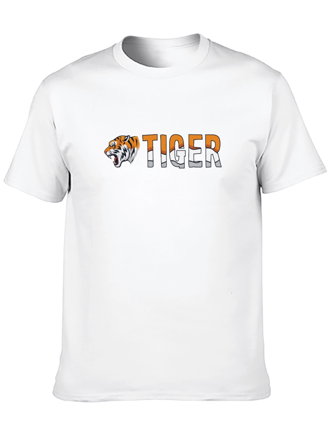 Tiger Graphic T-Shirt - Black Crew Neck