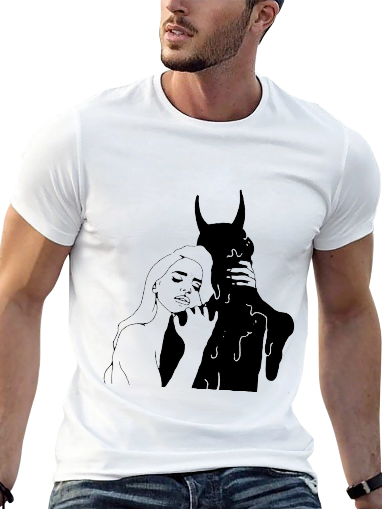 Dark Embrace Graphic Tee - Gothic Style