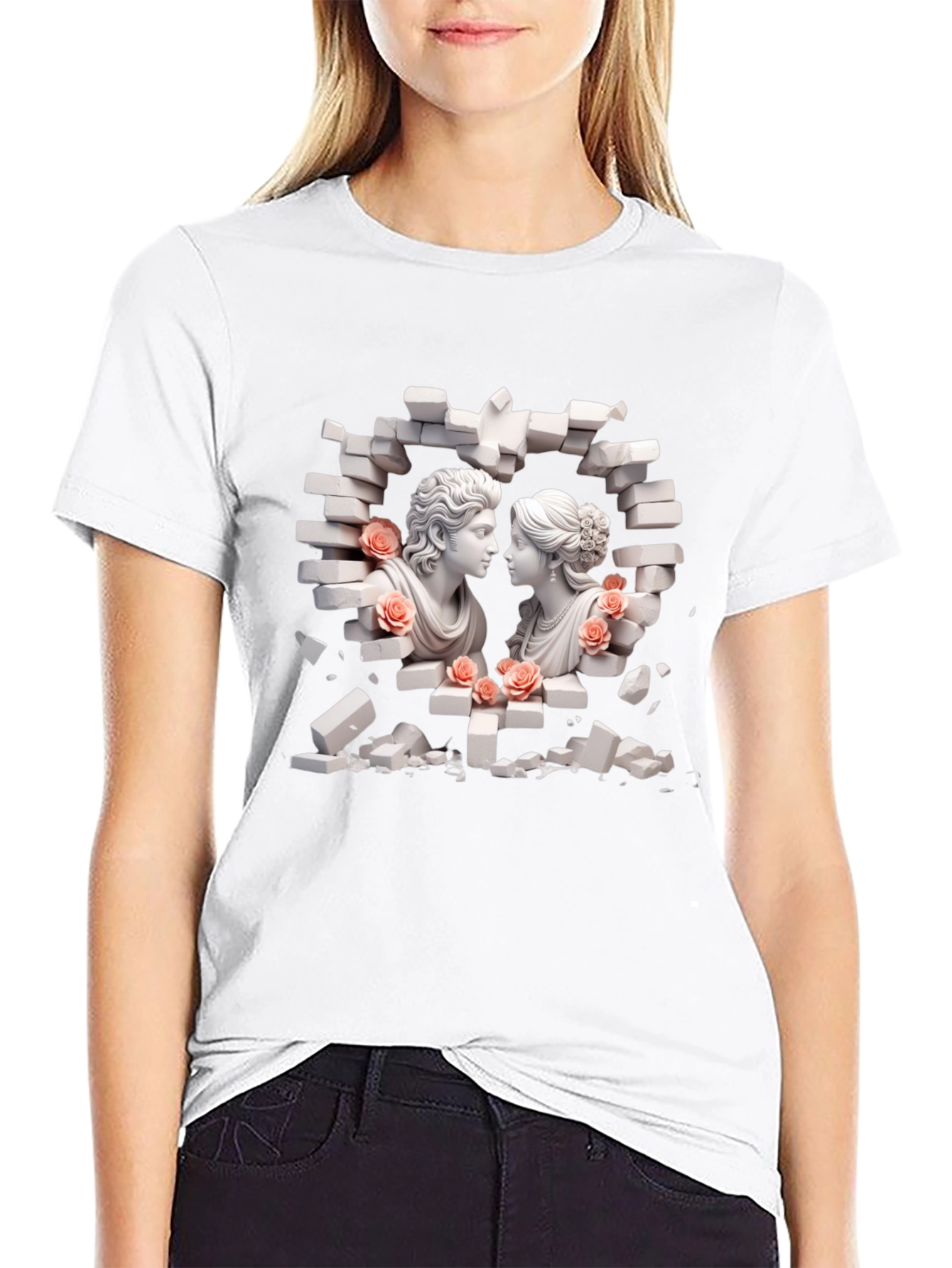 Sculpture Romance T-Shirt - Black