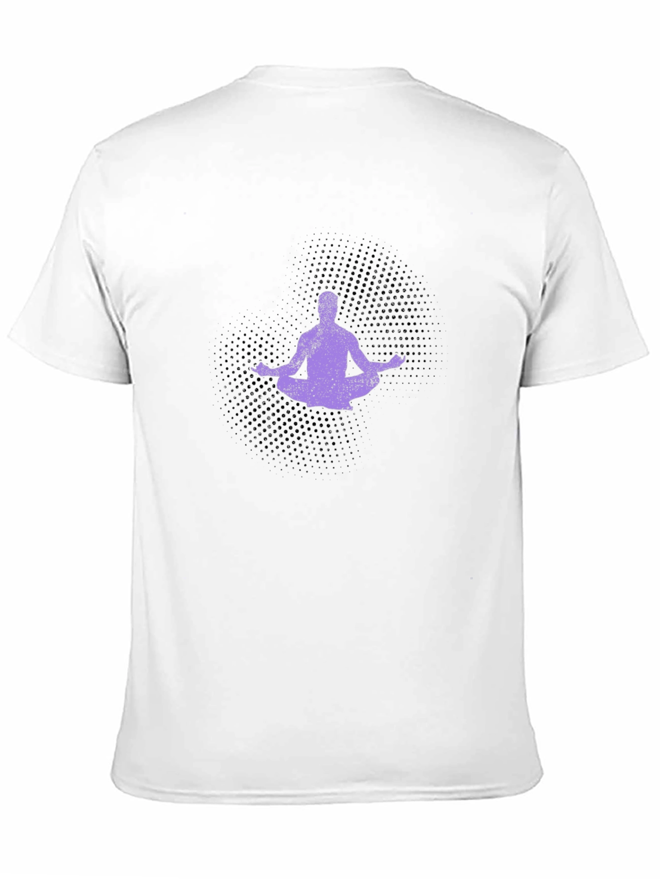 Yoga Meditation Graphic Tee - Black Cotton Comfort