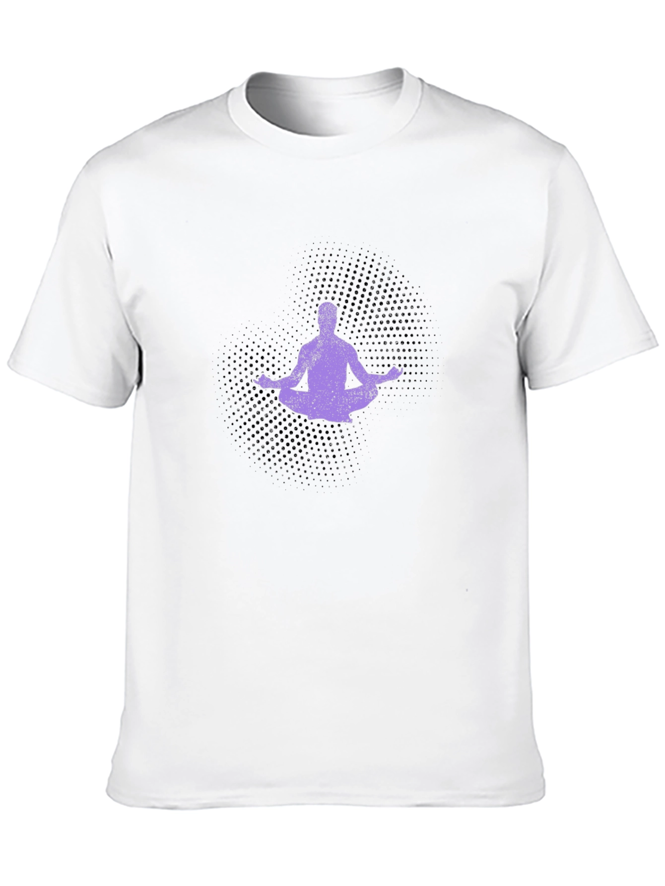 Yoga Meditation Graphic Tee - Black Cotton Comfort