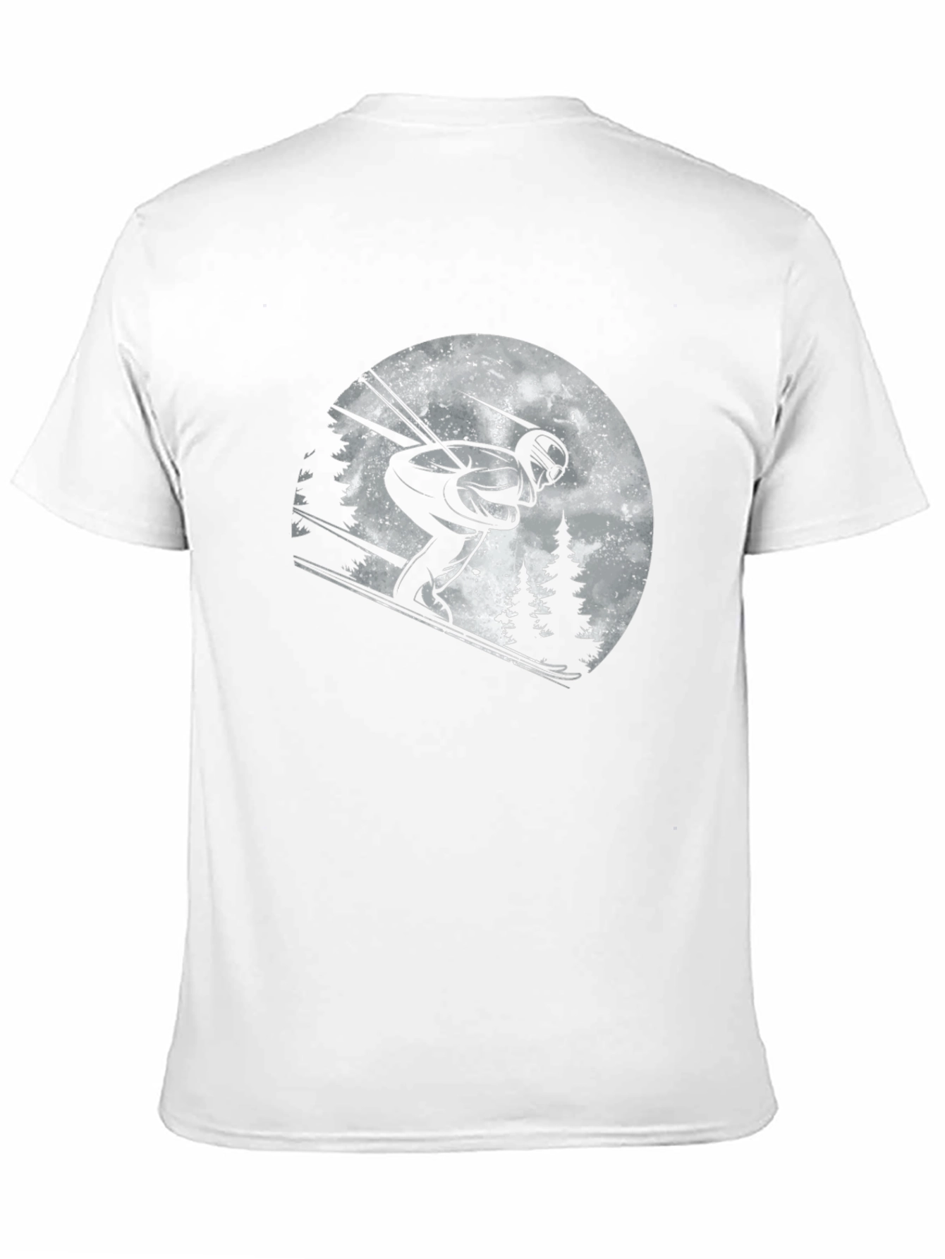 Skiing Graphic T-Shirt - Black Cotton Tee