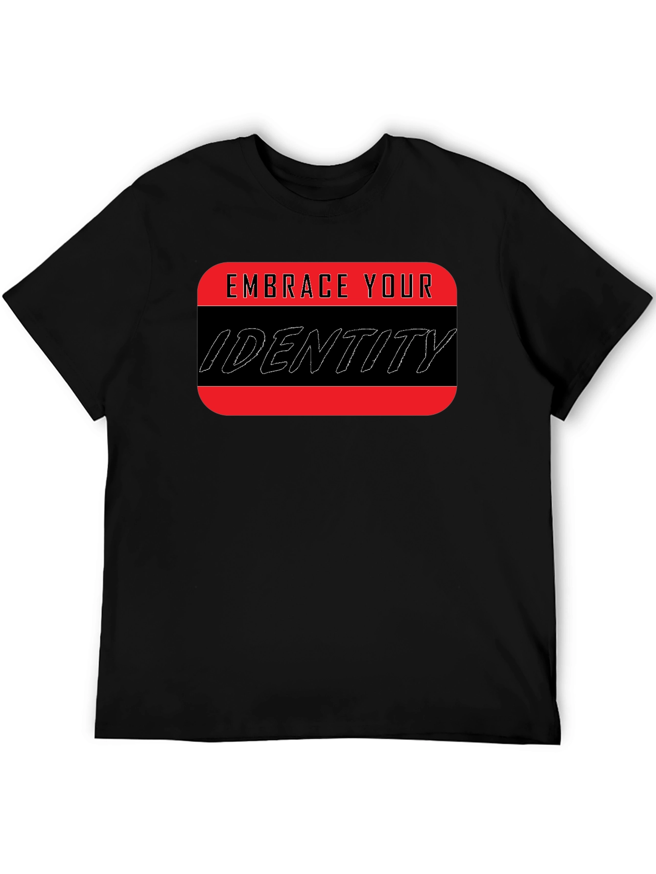 Embrace Your Identity Graphic Tee - Black