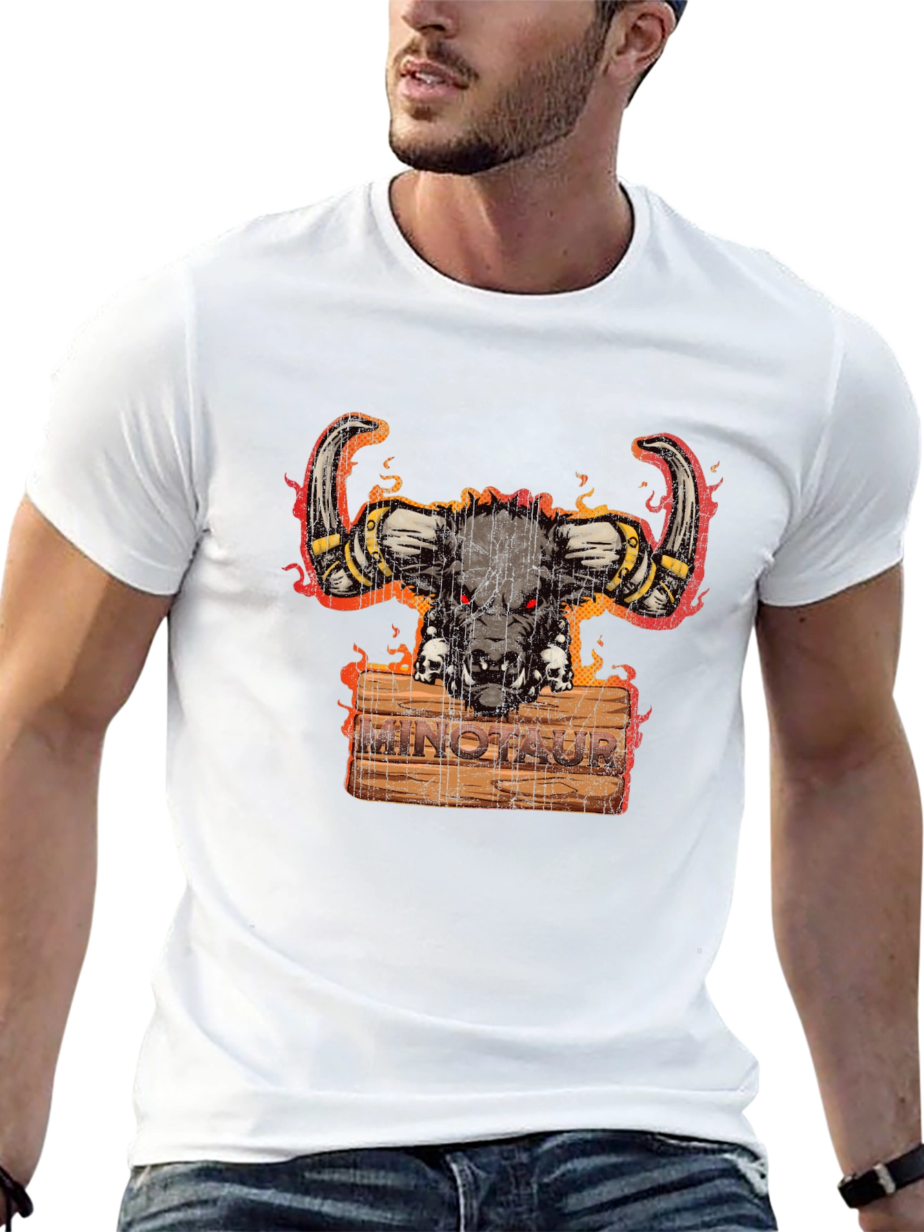 Minotaur Graphic Tee - Fierce Mythical Creature Design