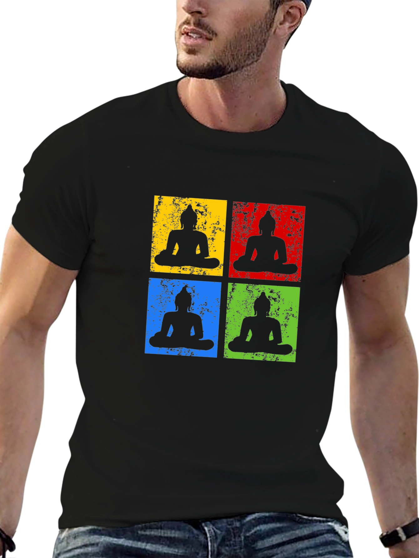 Buddha Pop Art T-Shirt - Zen Meditation Tee
