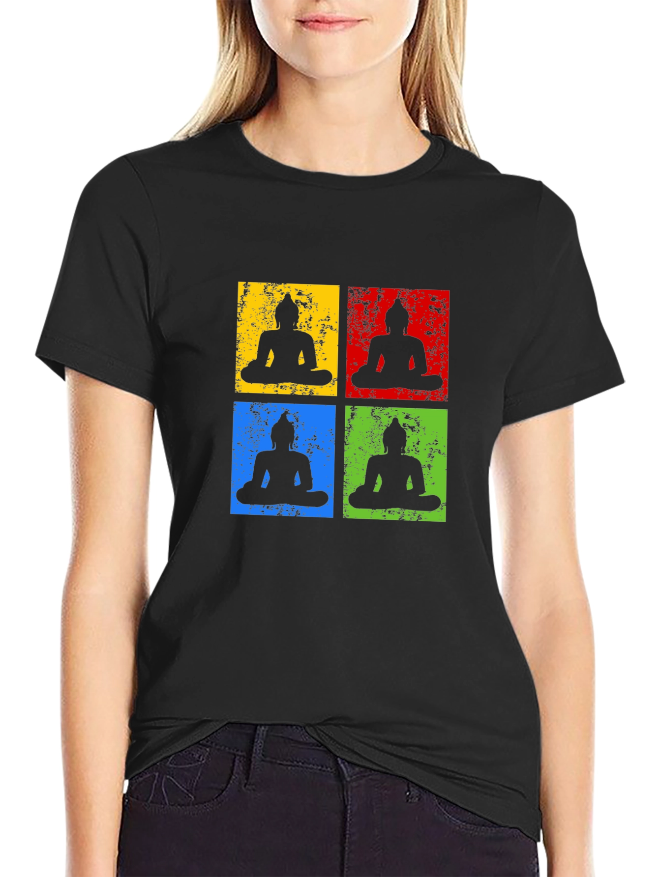 Buddha Pop Art T-Shirt - Zen Meditation Tee