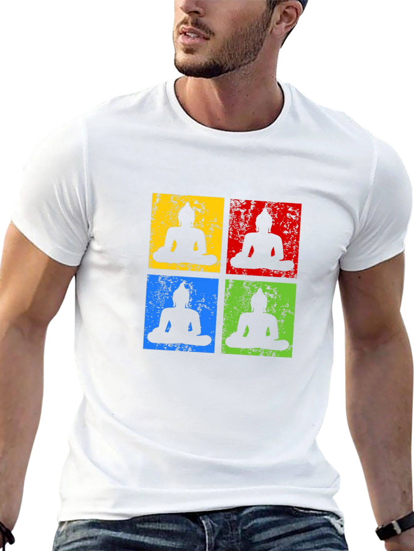 Buddha Pop Art T-Shirt - Zen Meditation Tee