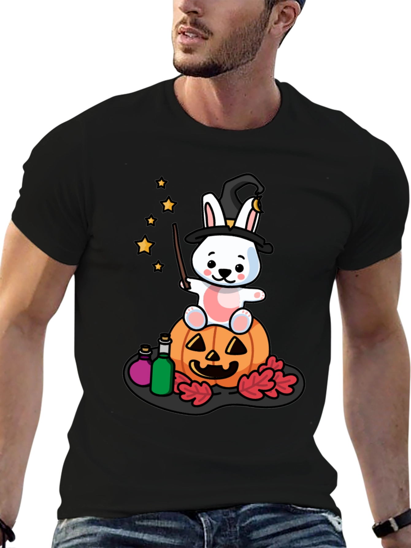 Halloween Bunny Witch T-Shirt