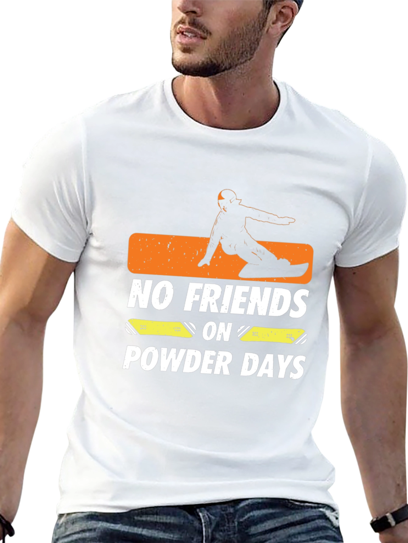 No Friends On Powder Days Graphic Tee