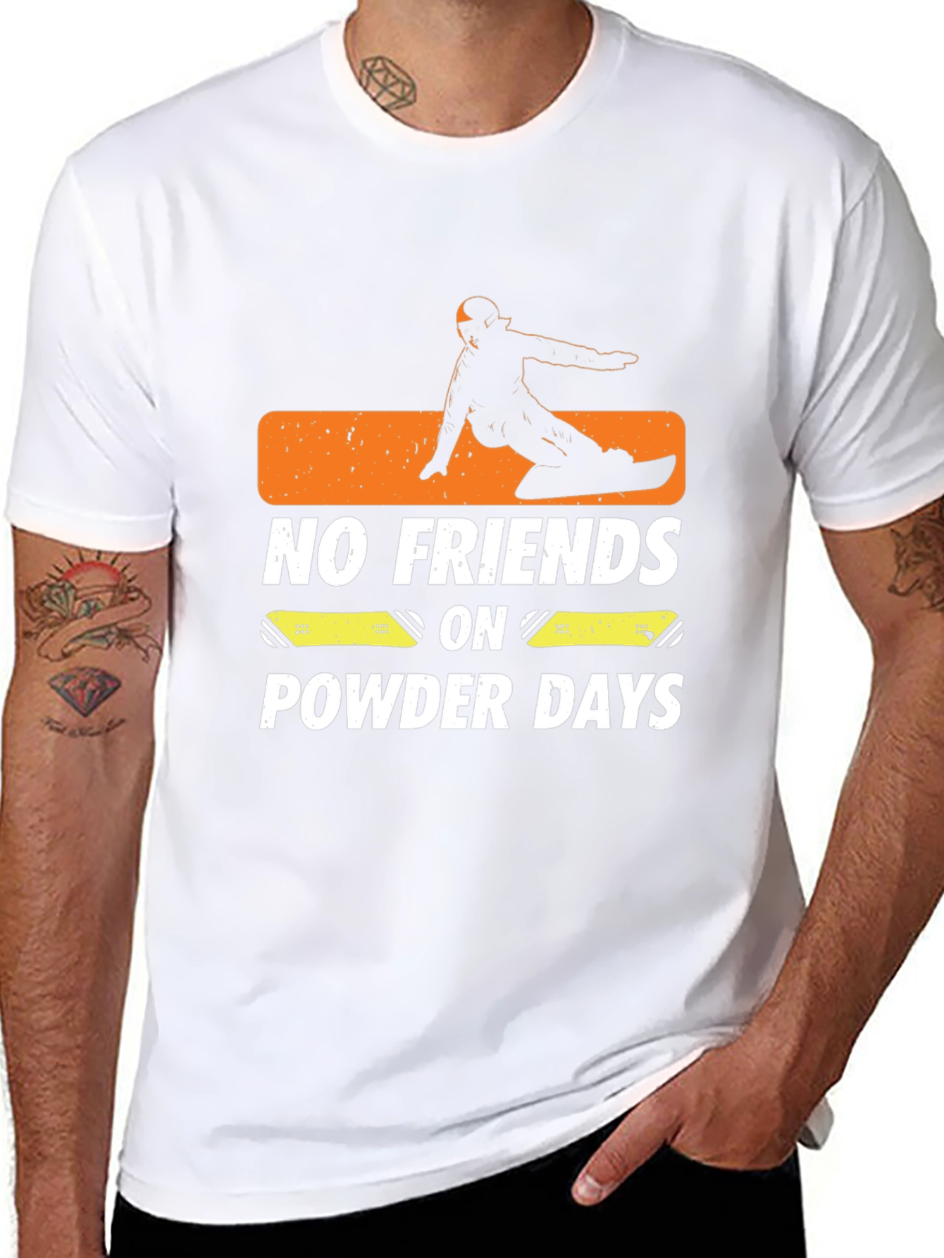 No Friends On Powder Days Graphic Tee
