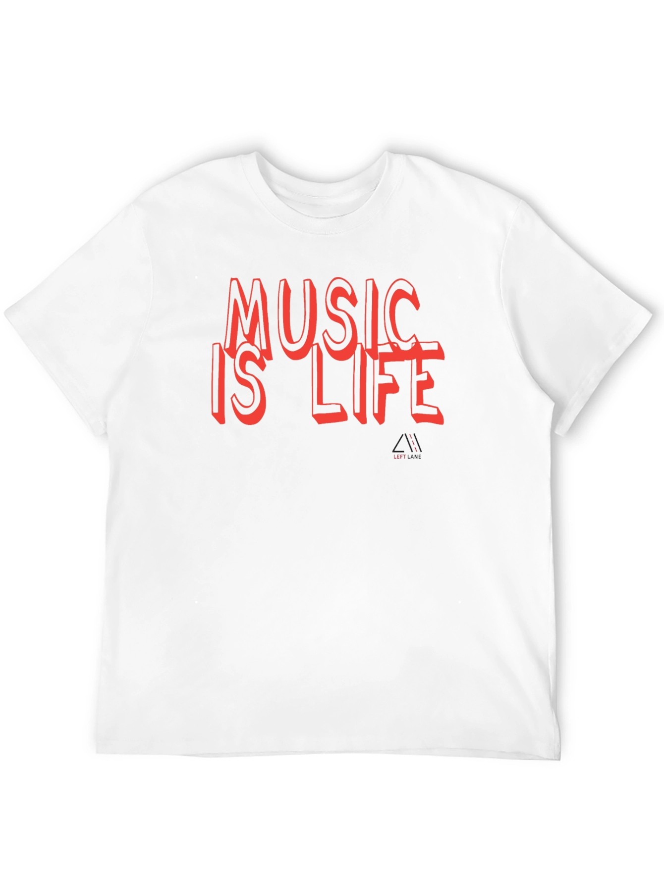Music is Life Graphic Tee - Black Cotton T-Shirt
