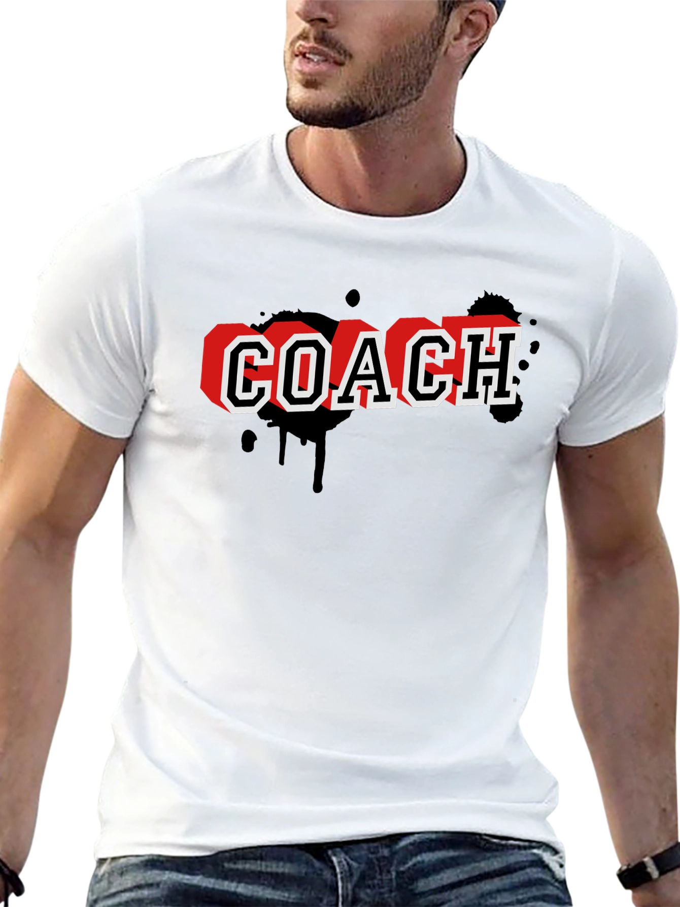 Coach Graphic T-Shirt - Black Cotton Tee