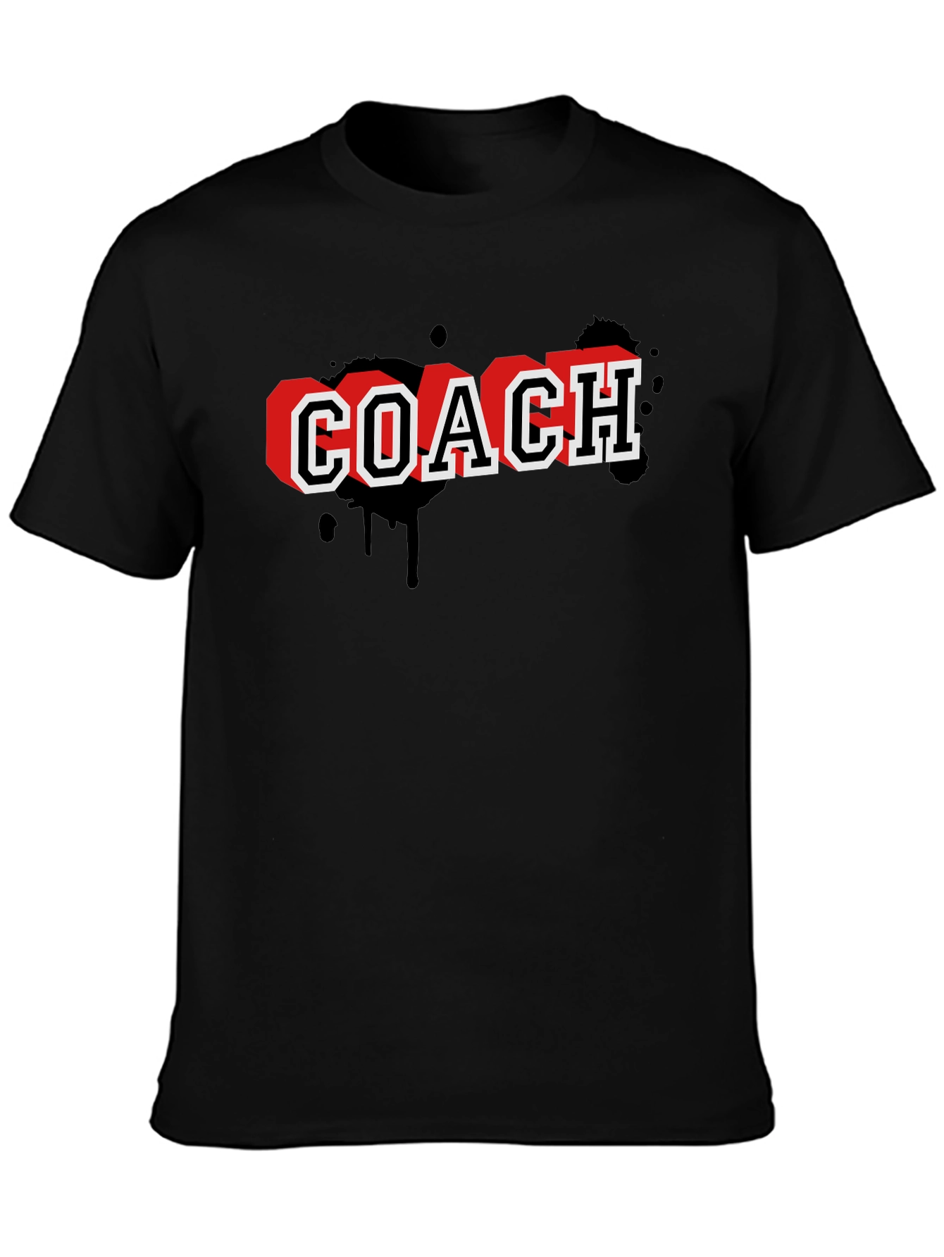 Coach Graphic T-Shirt - Black Cotton Tee