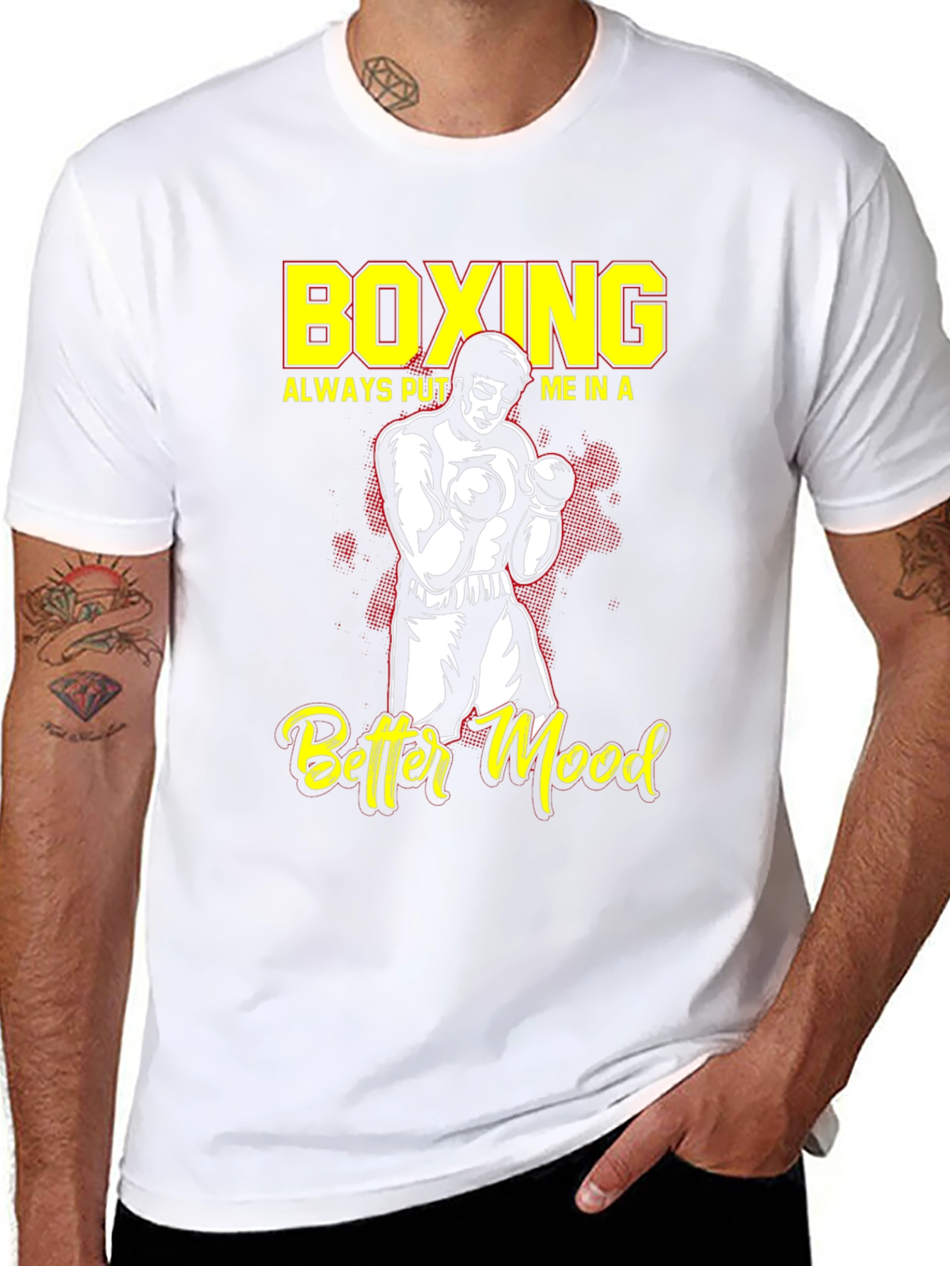 Boxing Better Mood T-Shirt Boxer Graphic Tee